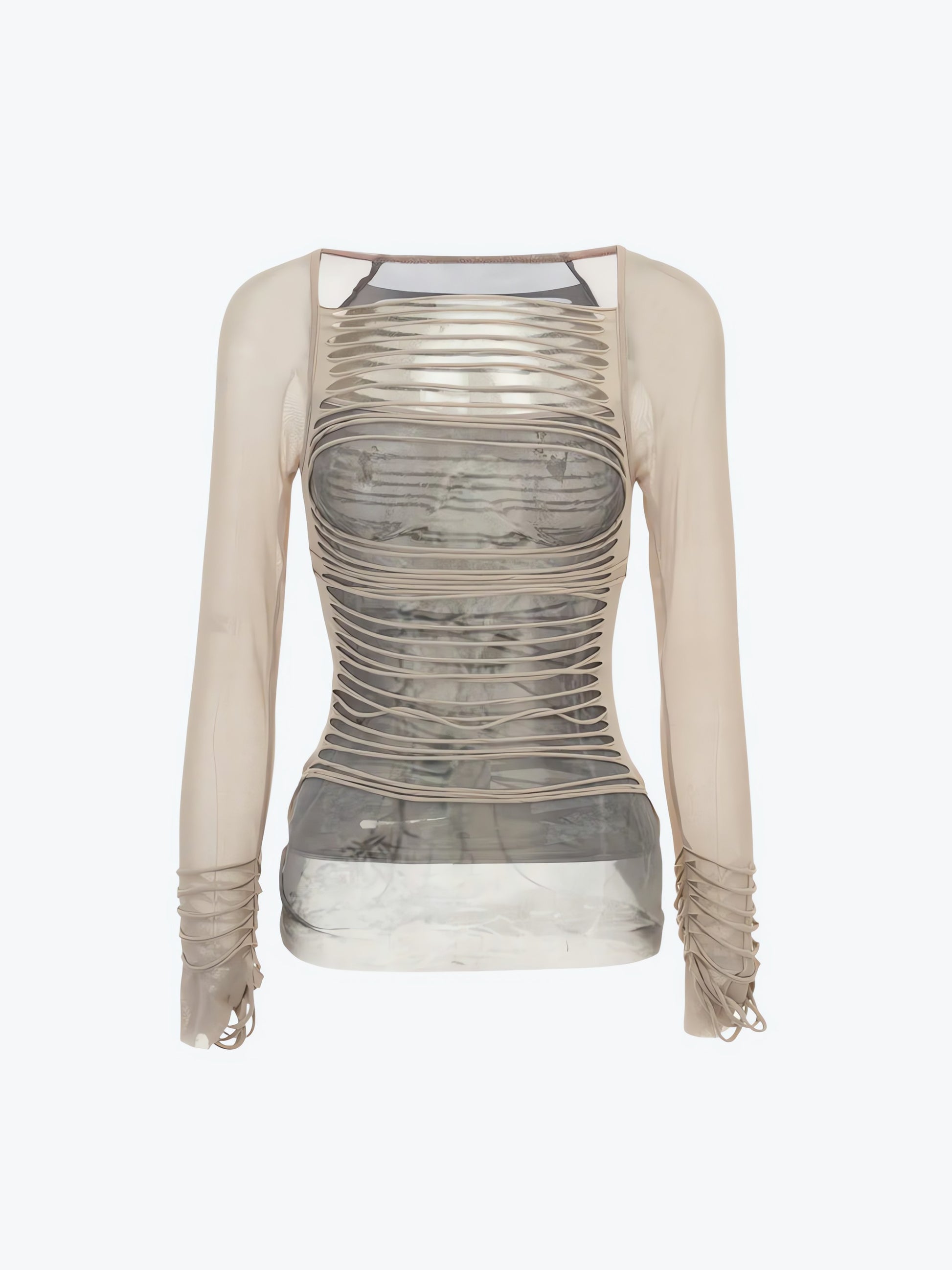 Grunge Layered Sheer Top - KAYSMAR