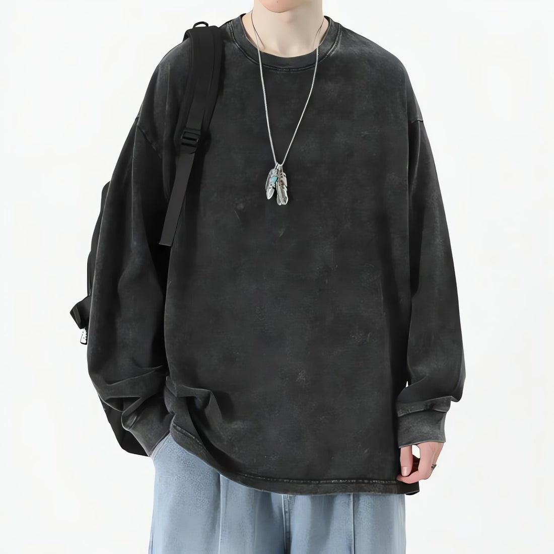 Grunge Oversized Distressed Basic Tee - KAYSMAR
