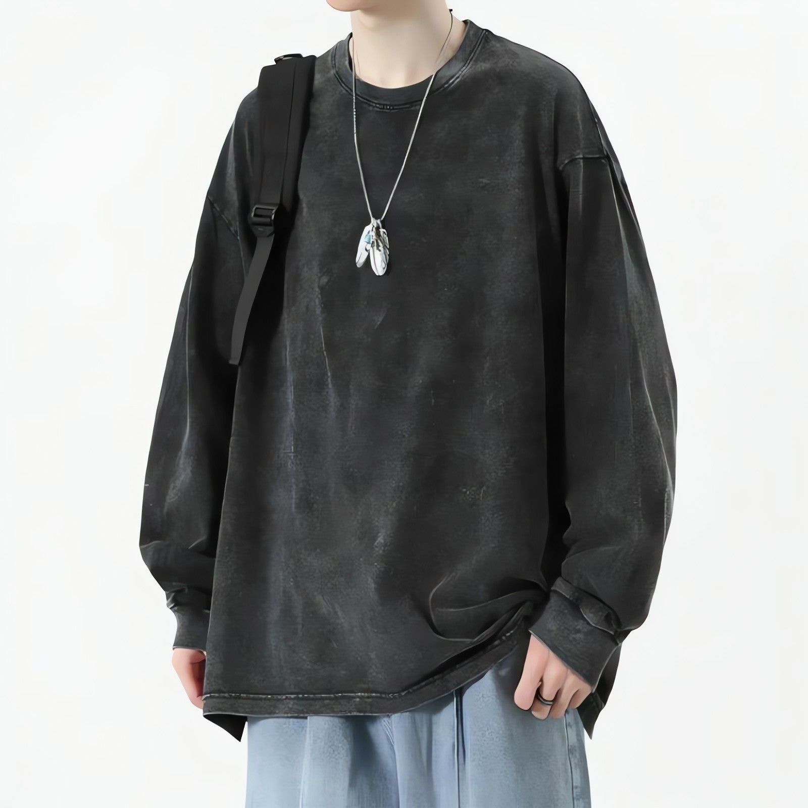 Grunge Oversized Distressed Basic Tee - KAYSMAR