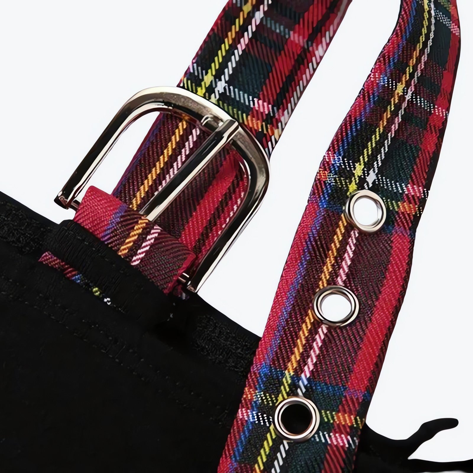 Grunge Plaid Star Patch Top