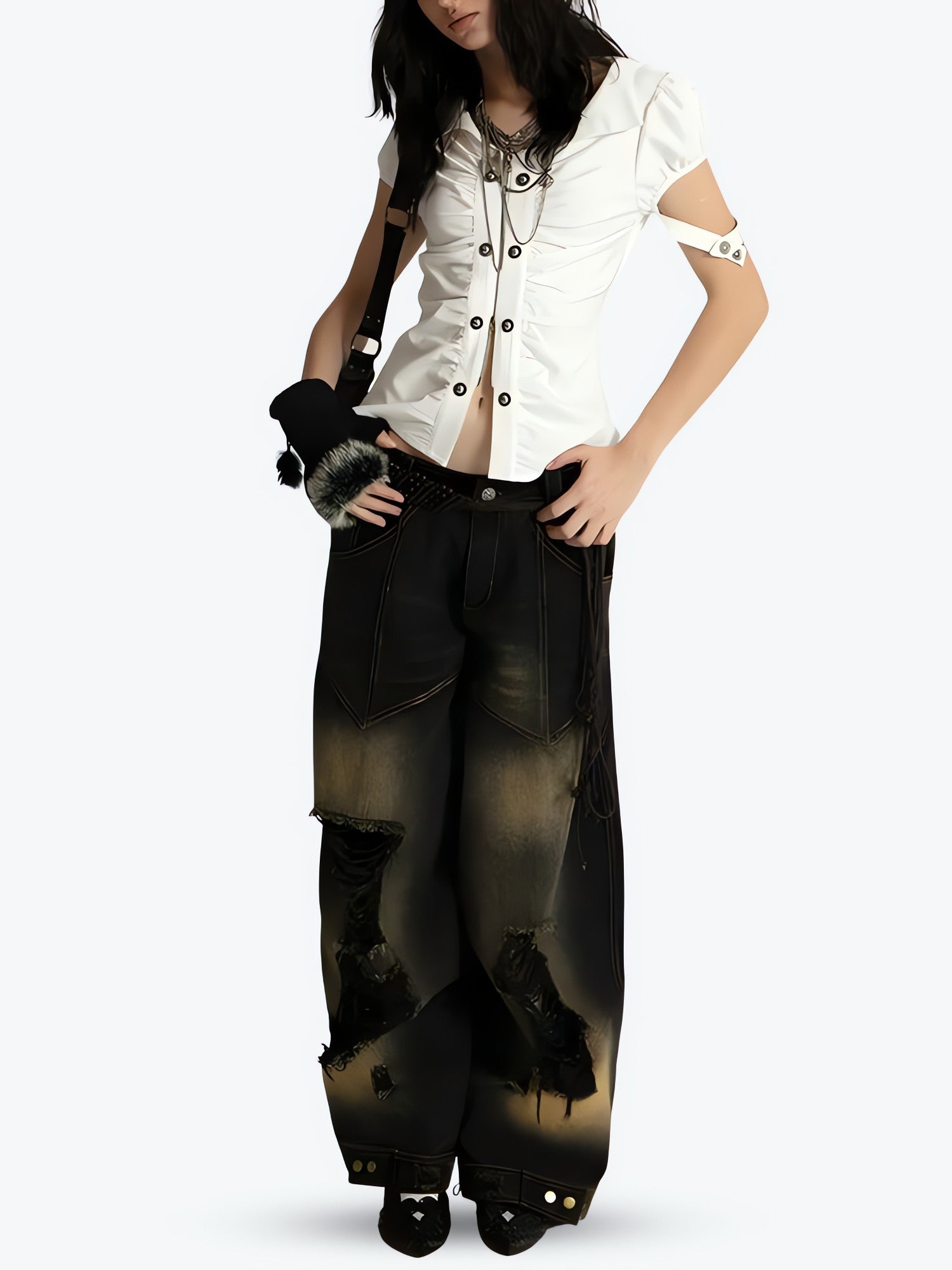 Grunge Ruched Top - KAYSMAR