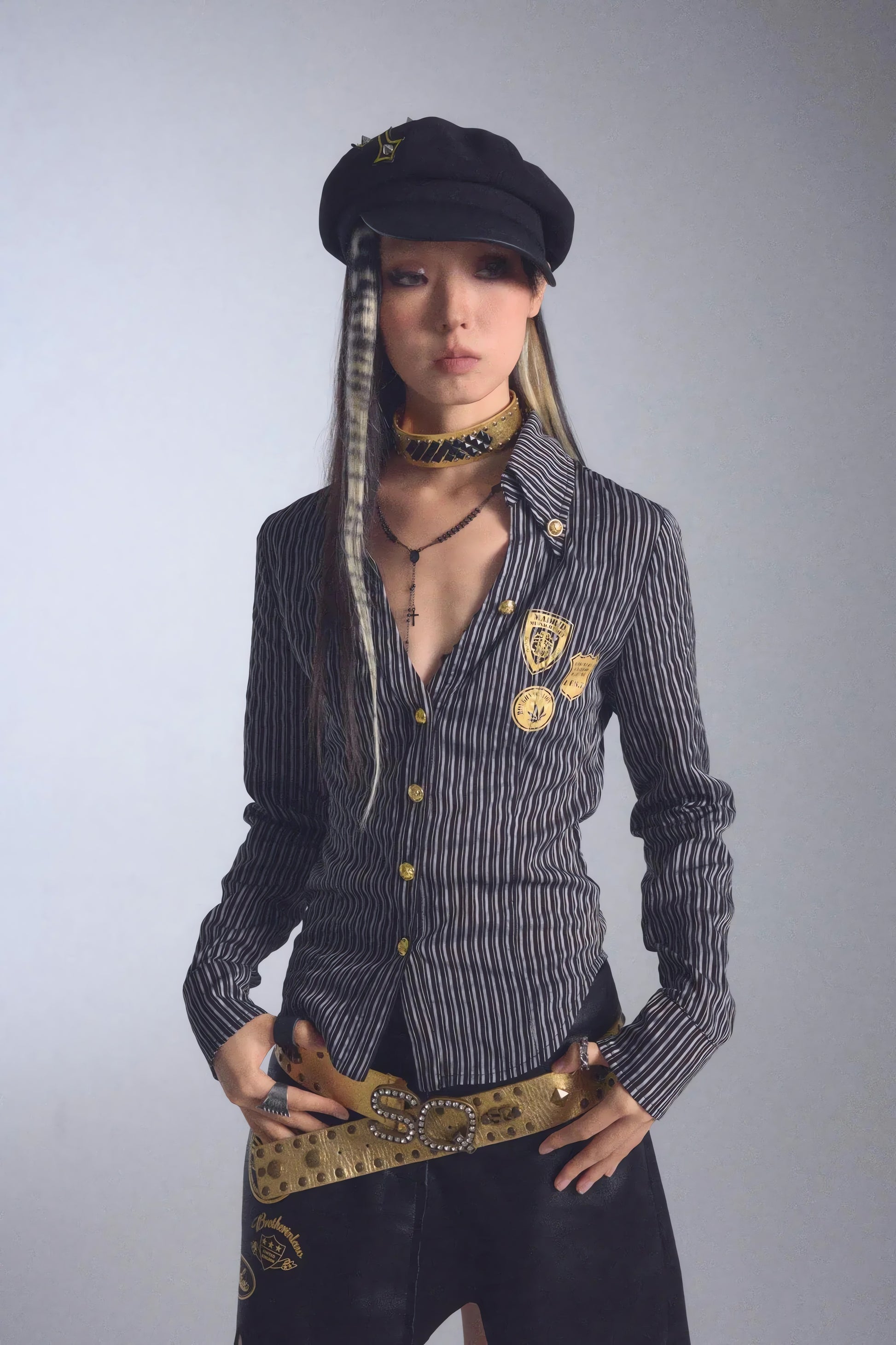 Grunge Striped Shirt - KAYSMAR