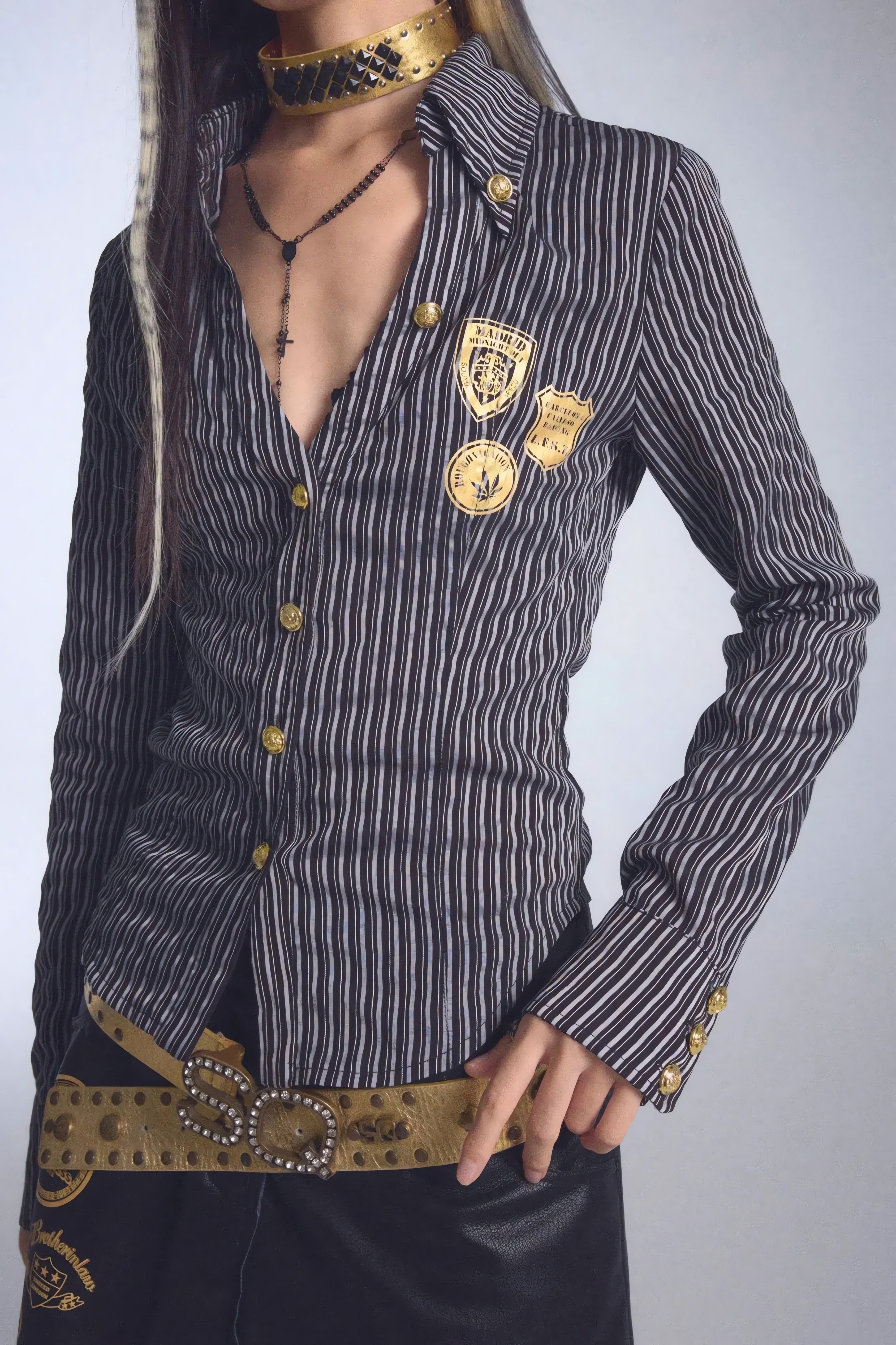 Grunge Striped Shirt - KAYSMAR