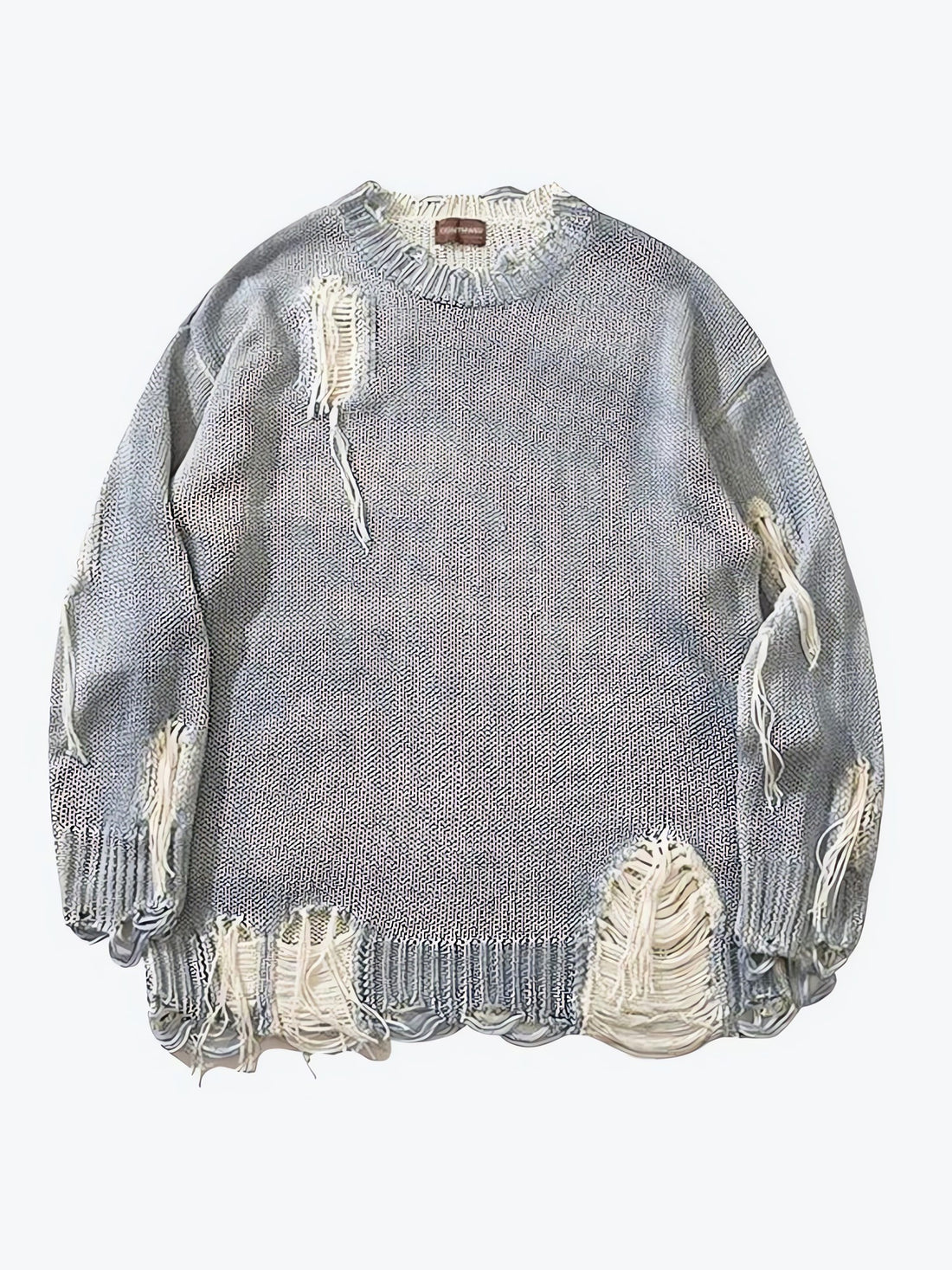 Grunge Tasseled Distressed Sweater - KAYSMAR
