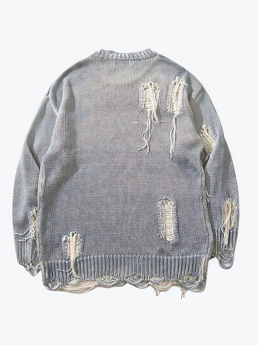 Grunge Tasseled Distressed Sweater - KAYSMAR