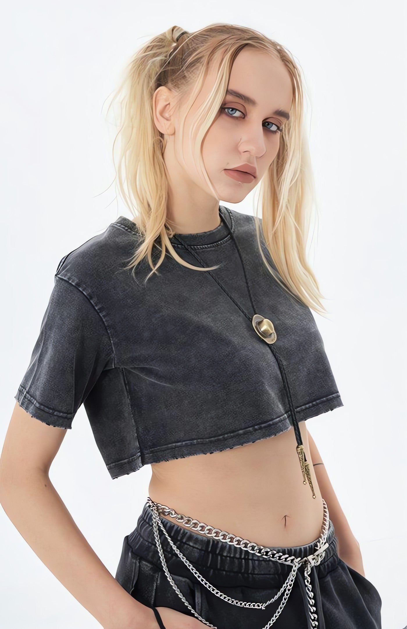 Grunge Washed Crop Top - KAYSMAR