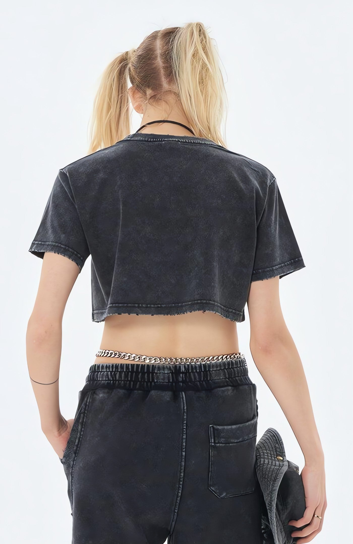 Grunge Washed Crop Top - KAYSMAR