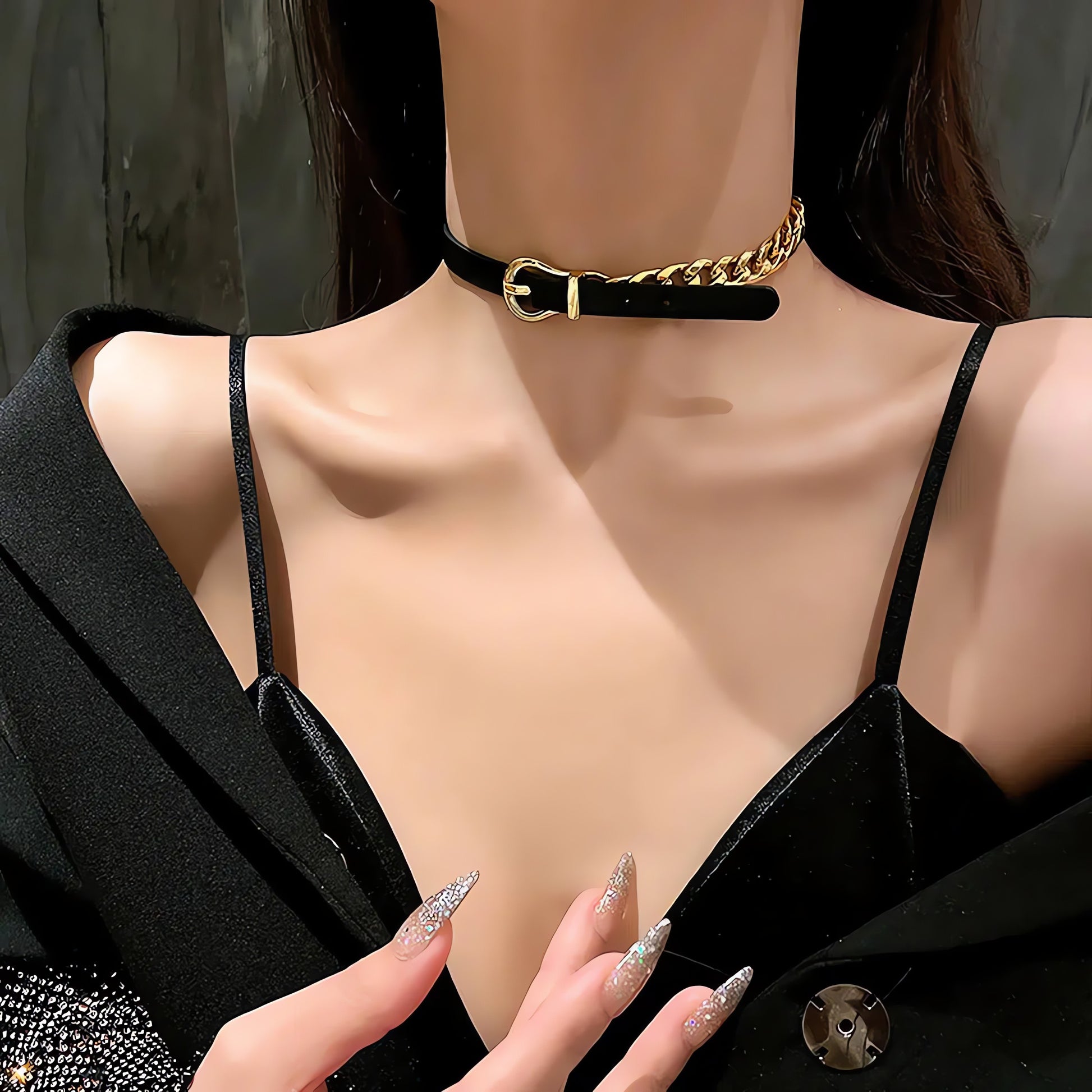 Half Belted Chain Necklace - KAYSMAR