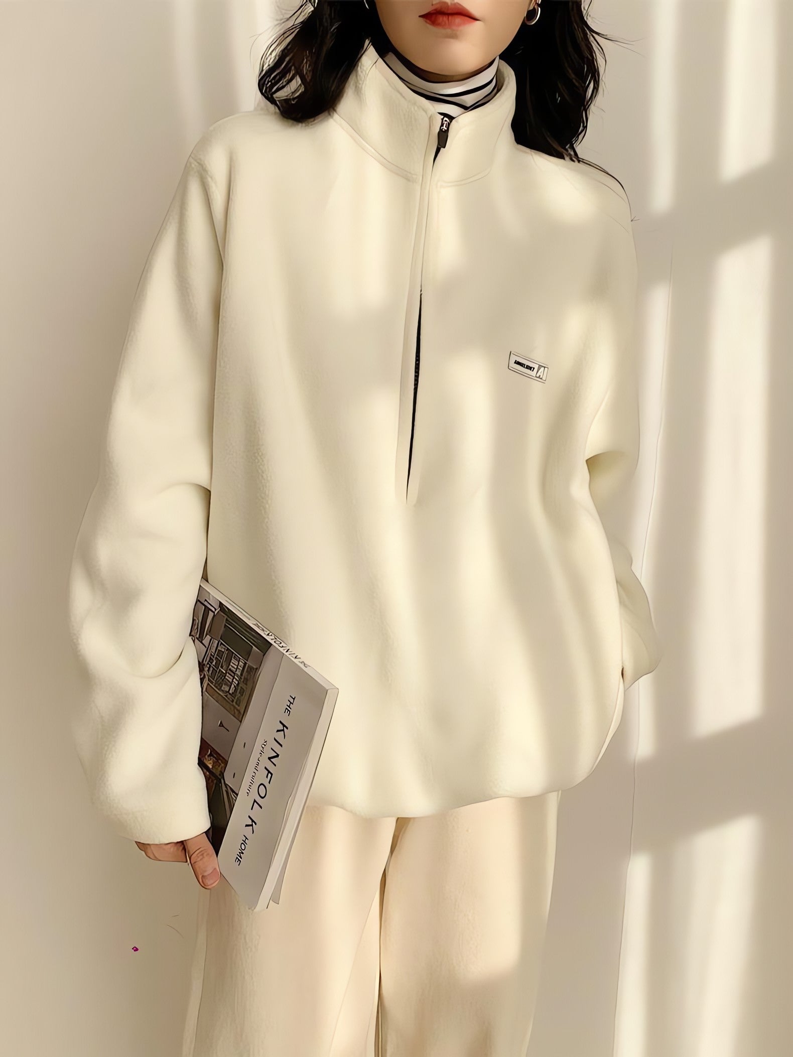 Half Zipper Fleece Sweatshirt - KAYSMAR