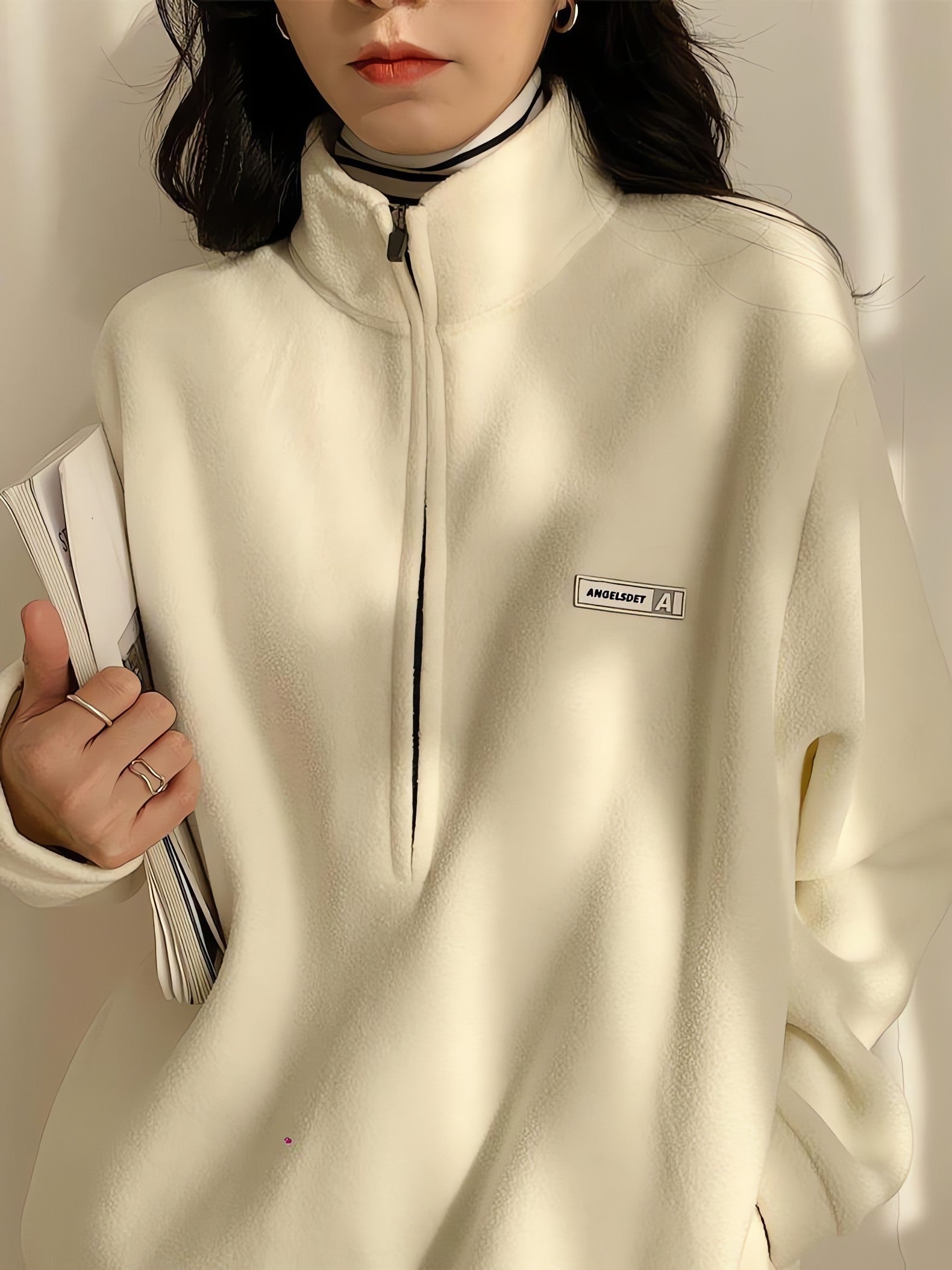 Half Zipper Fleece Sweatshirt - KAYSMAR