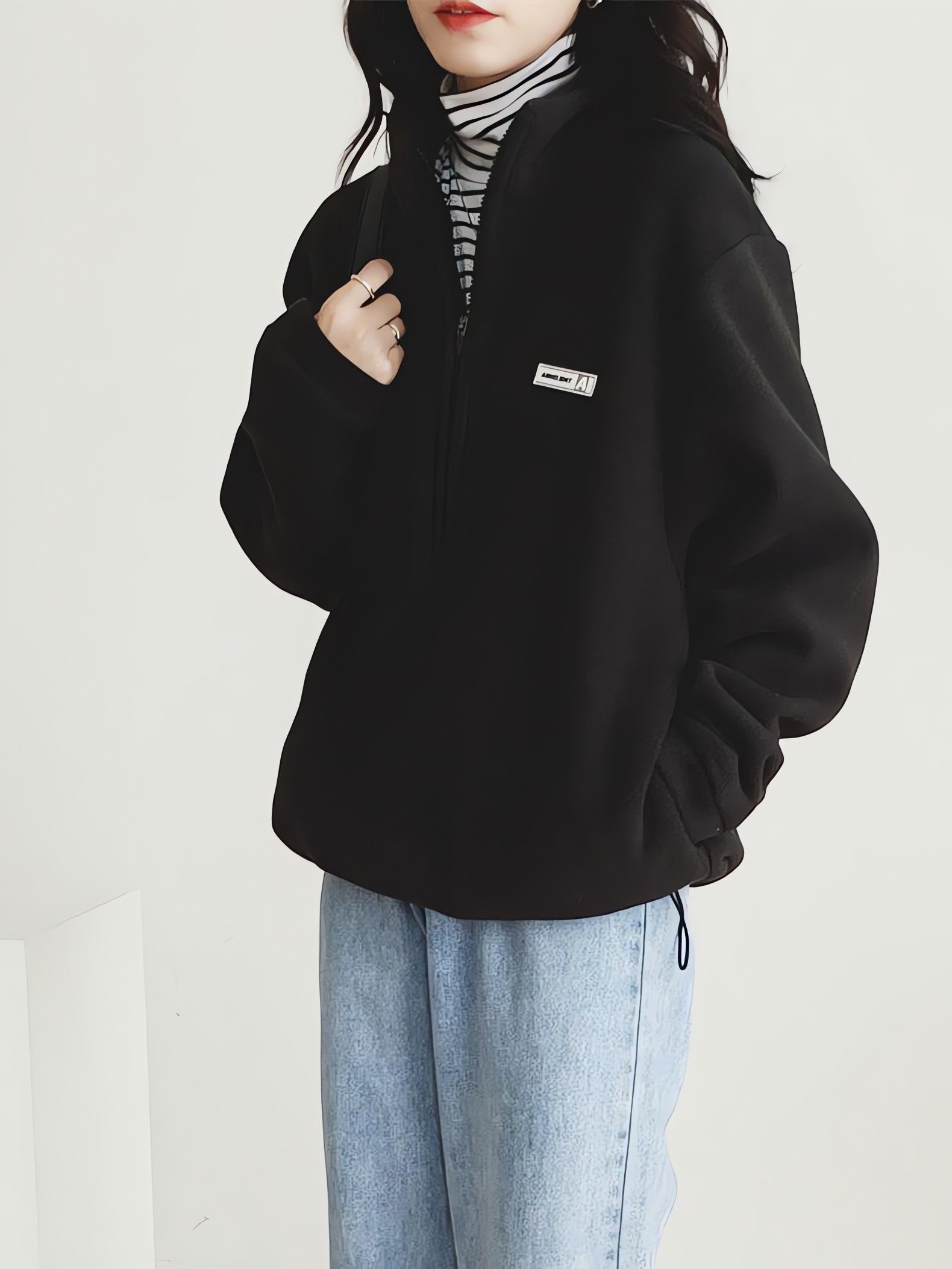 Half Zipper Fleece Sweatshirt - KAYSMAR