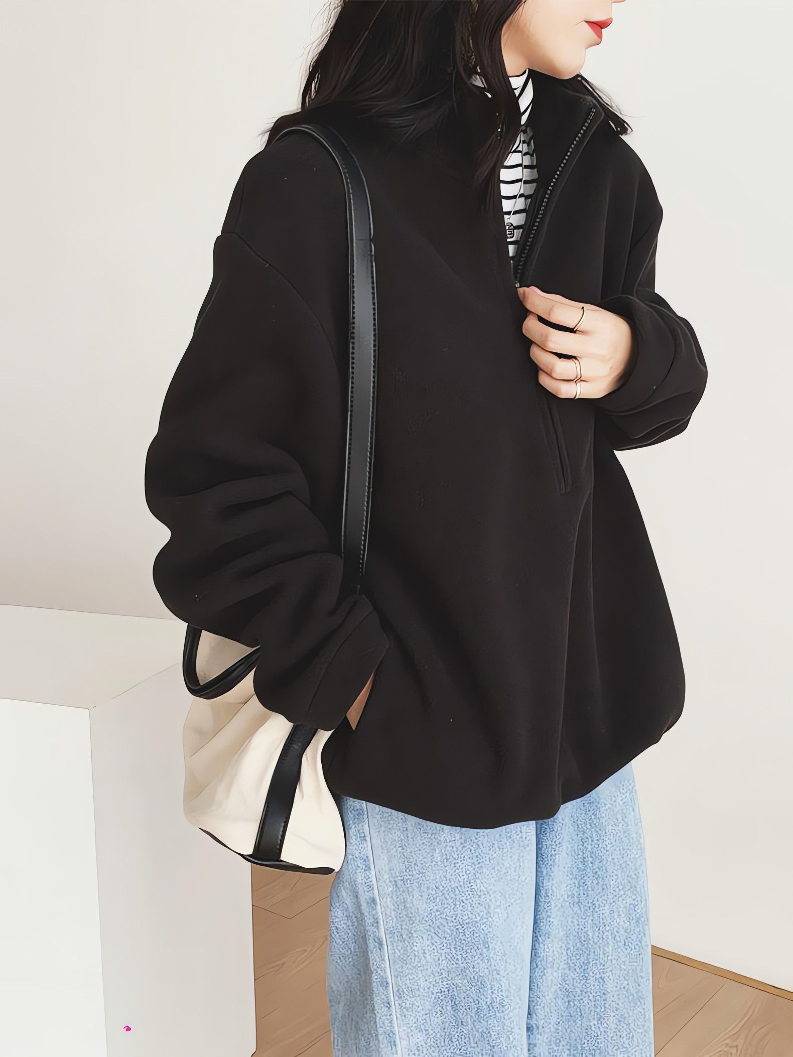 Half Zipper Fleece Sweatshirt - KAYSMAR