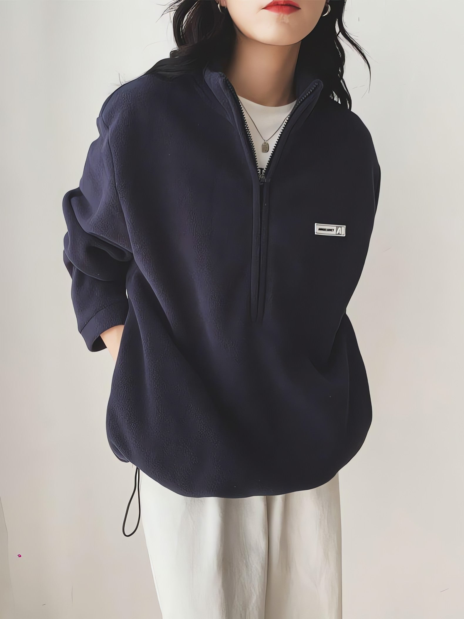 Half Zipper Fleece Sweatshirt - KAYSMAR