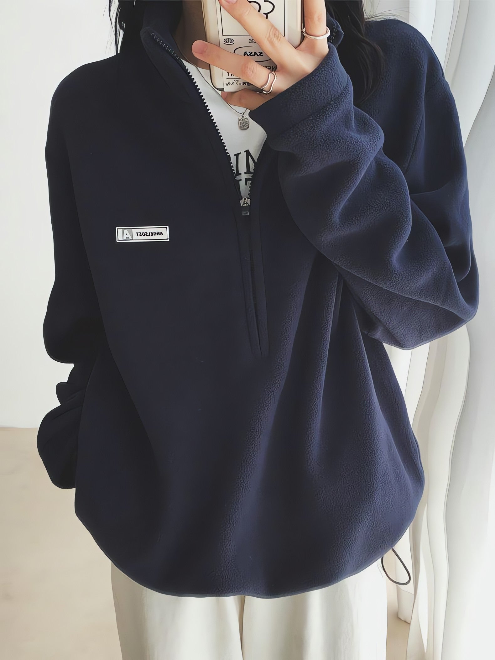 Half Zipper Fleece Sweatshirt - KAYSMAR