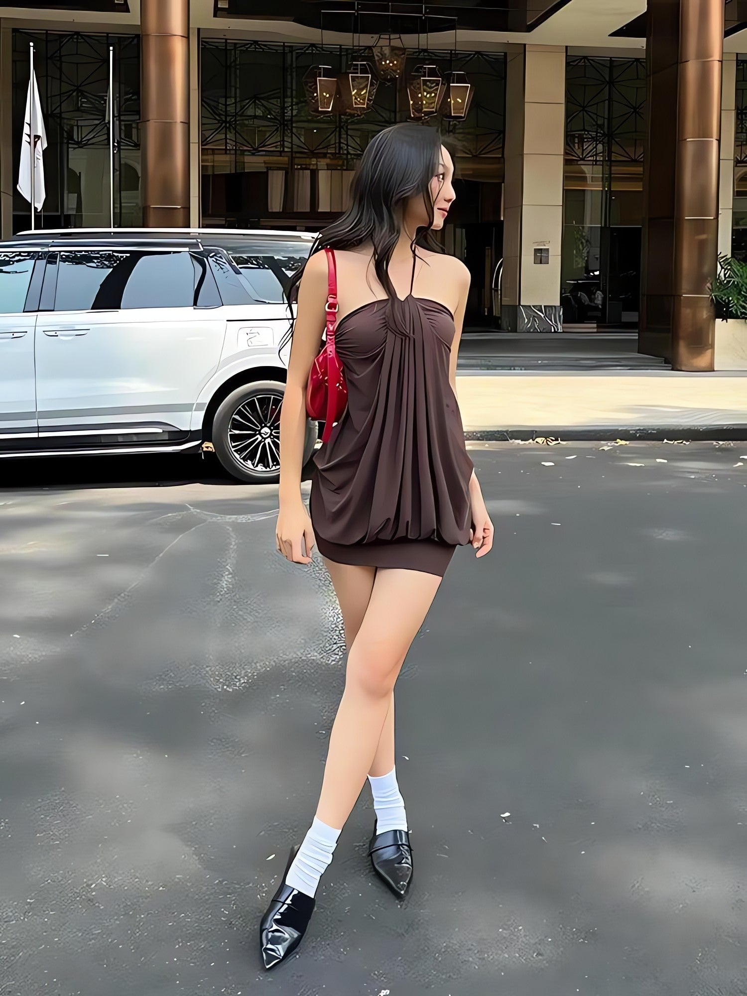Halter Neck Mini Dress - KAYSMAR