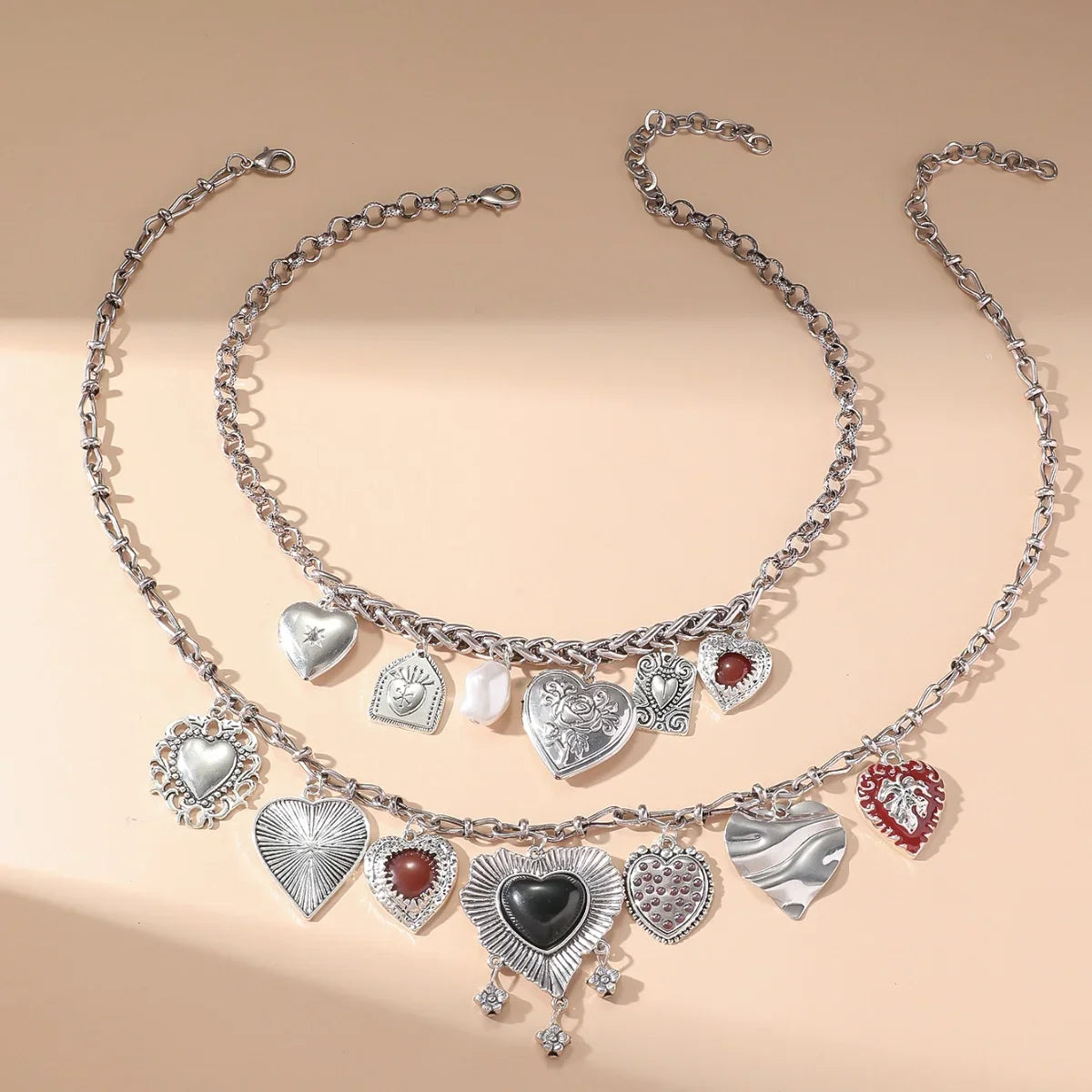 Heart Charms Two Pack Necklace - KAYSMAR