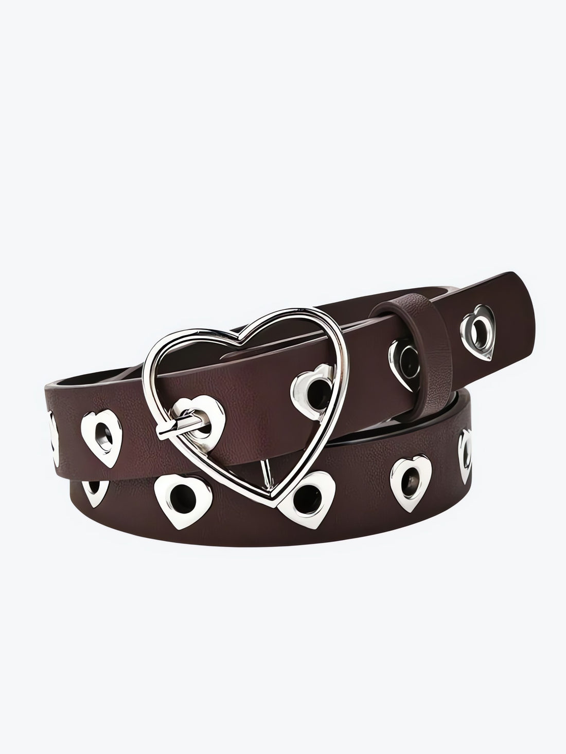Heart Buckle Faux Leather Belt - KAYSMAR