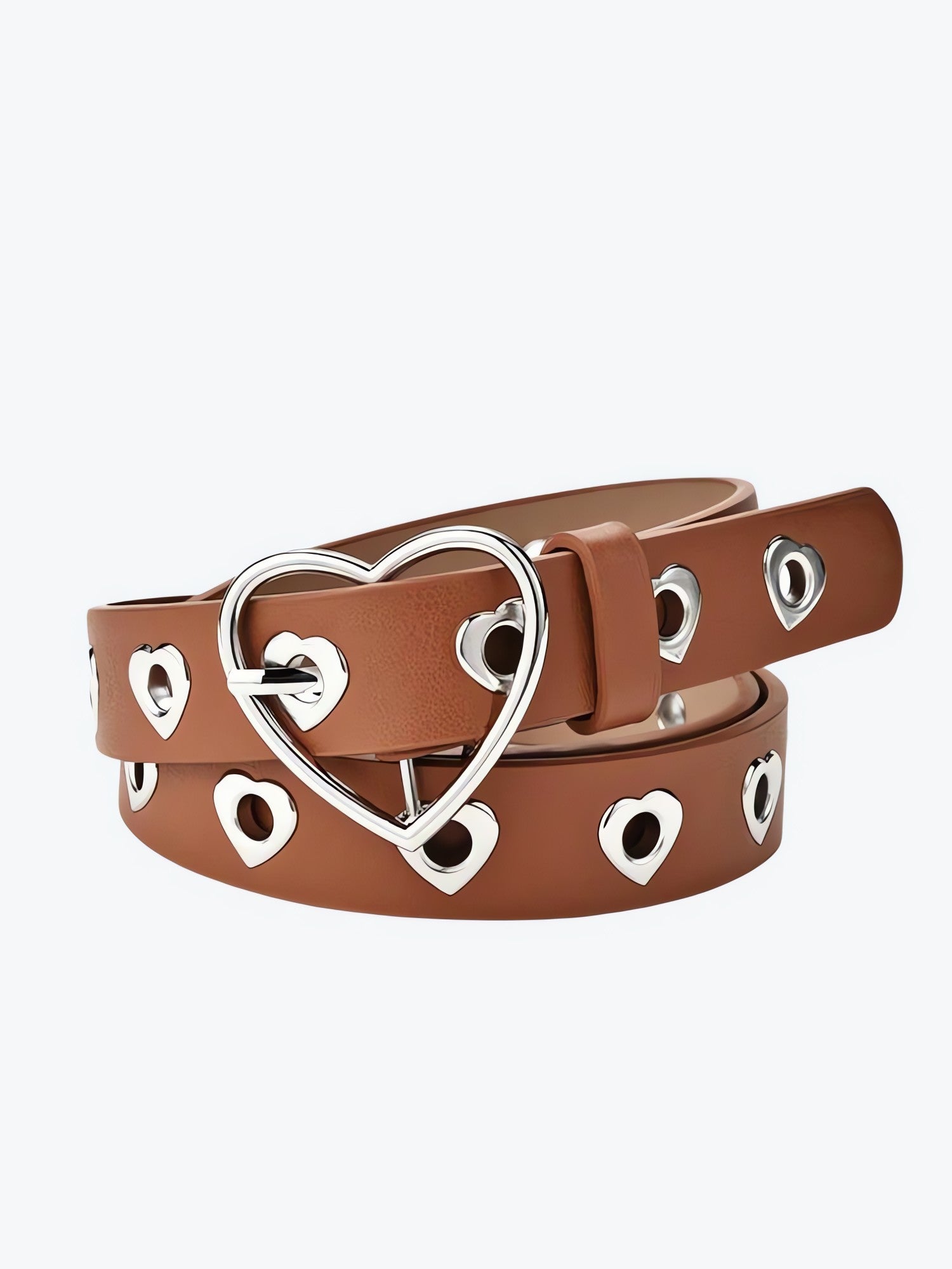 Heart Buckle Faux Leather Belt - KAYSMAR