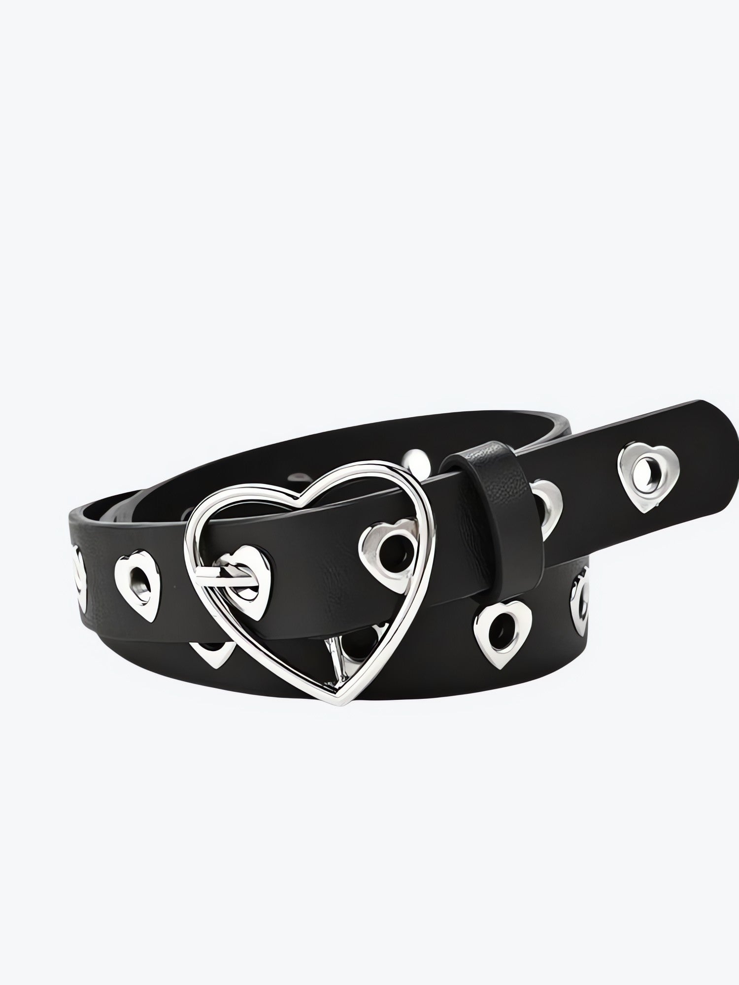 Heart Buckle Faux Leather Belt - KAYSMAR