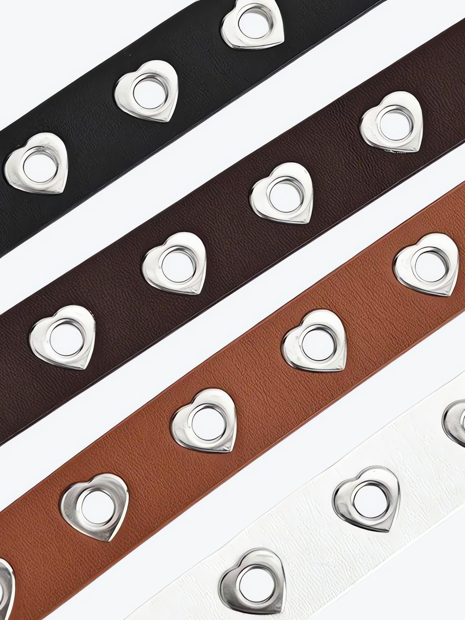 Heart Buckle Faux Leather Belt - KAYSMAR