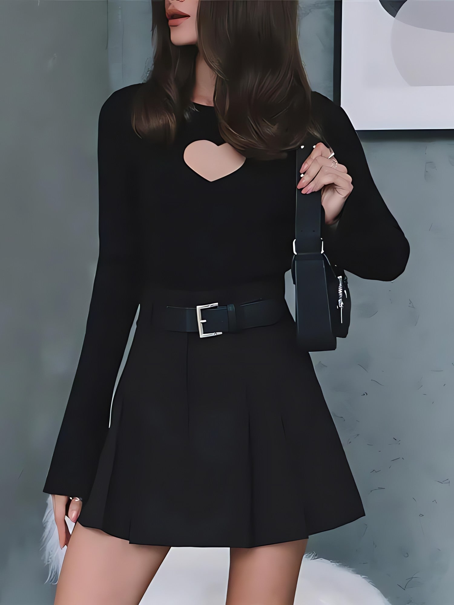 Heart Cut Out Corduroy Top - KAYSMAR