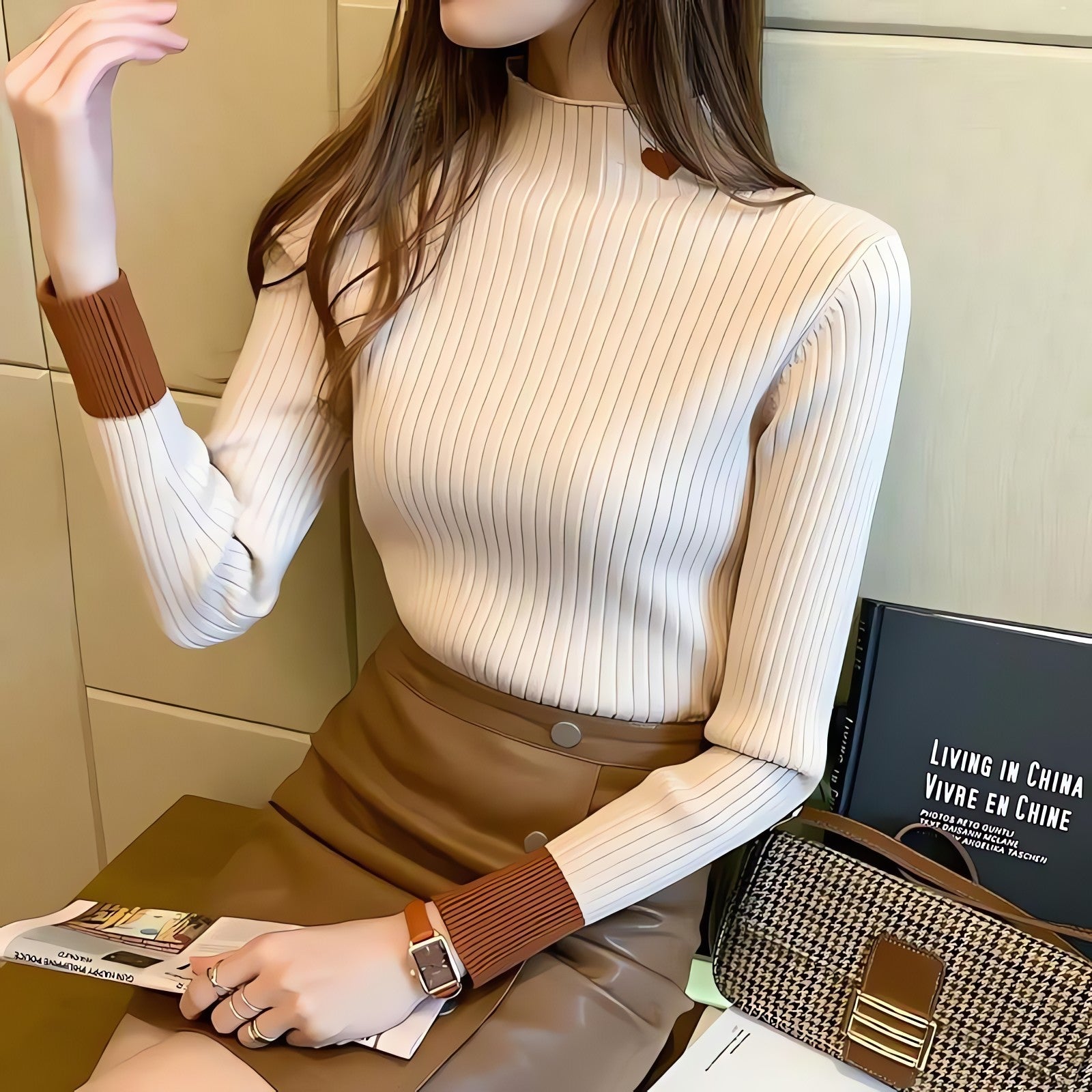 Heart Embroidered Corduroy Top - KAYSMAR