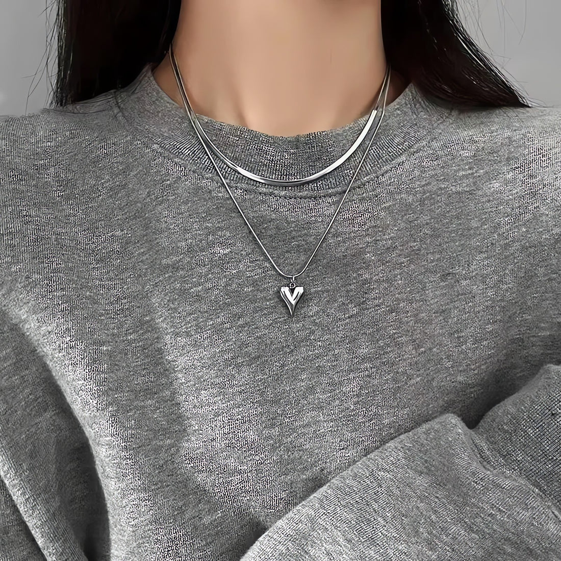 Heart Necklace Set