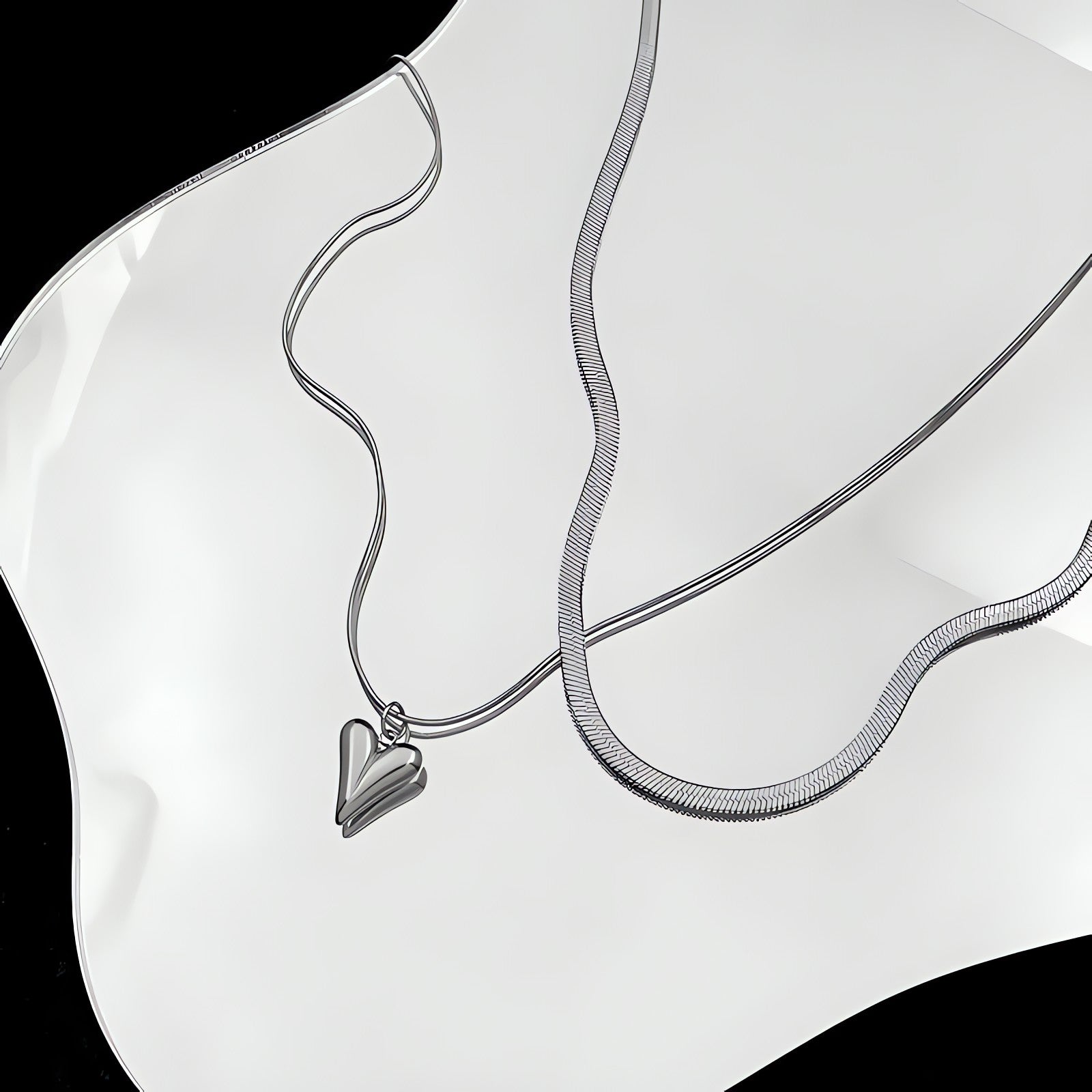Heart Necklace Set