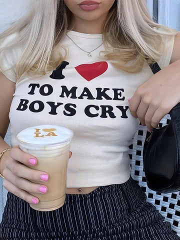 I Love To Make Boys Cry Tee - KAYSMAR