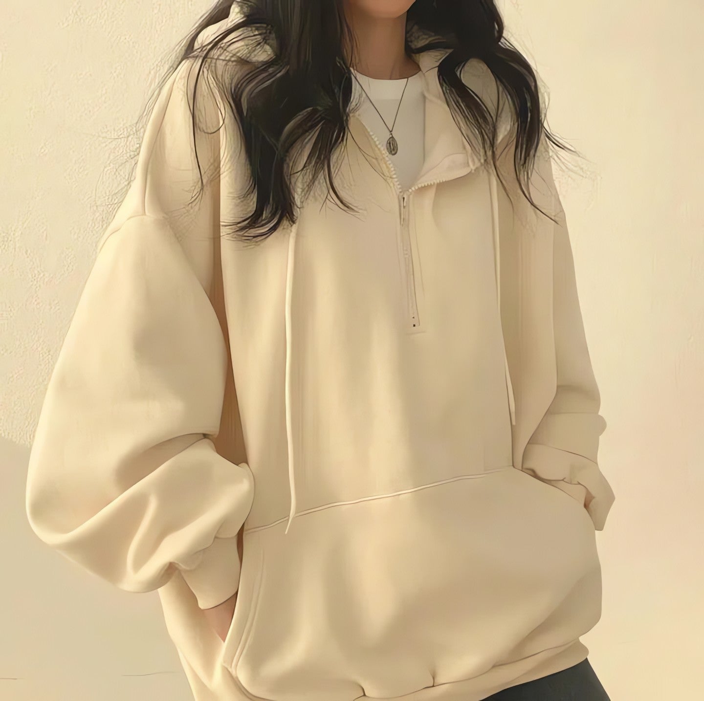 Indie Oversized Zip Up Hoodie - KAYSMAR