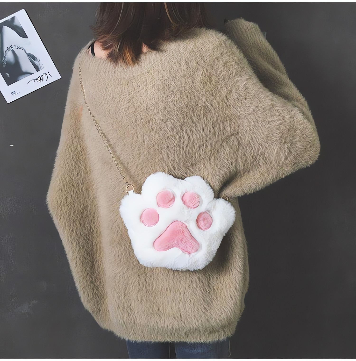 Kawaii Plush Paw Crossbody Bag - KAYSMAR