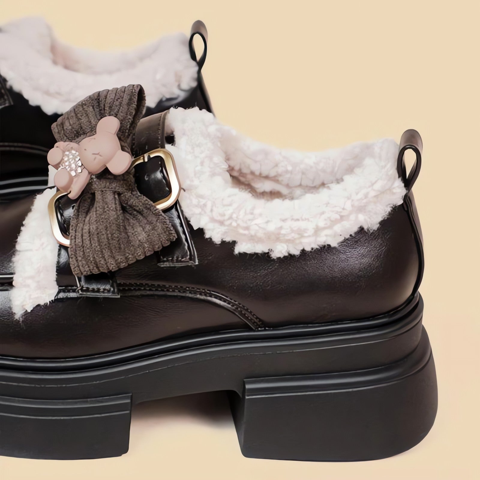 Kawaii Teddy Bear Platform Oxford Shoes - KAYSMAR