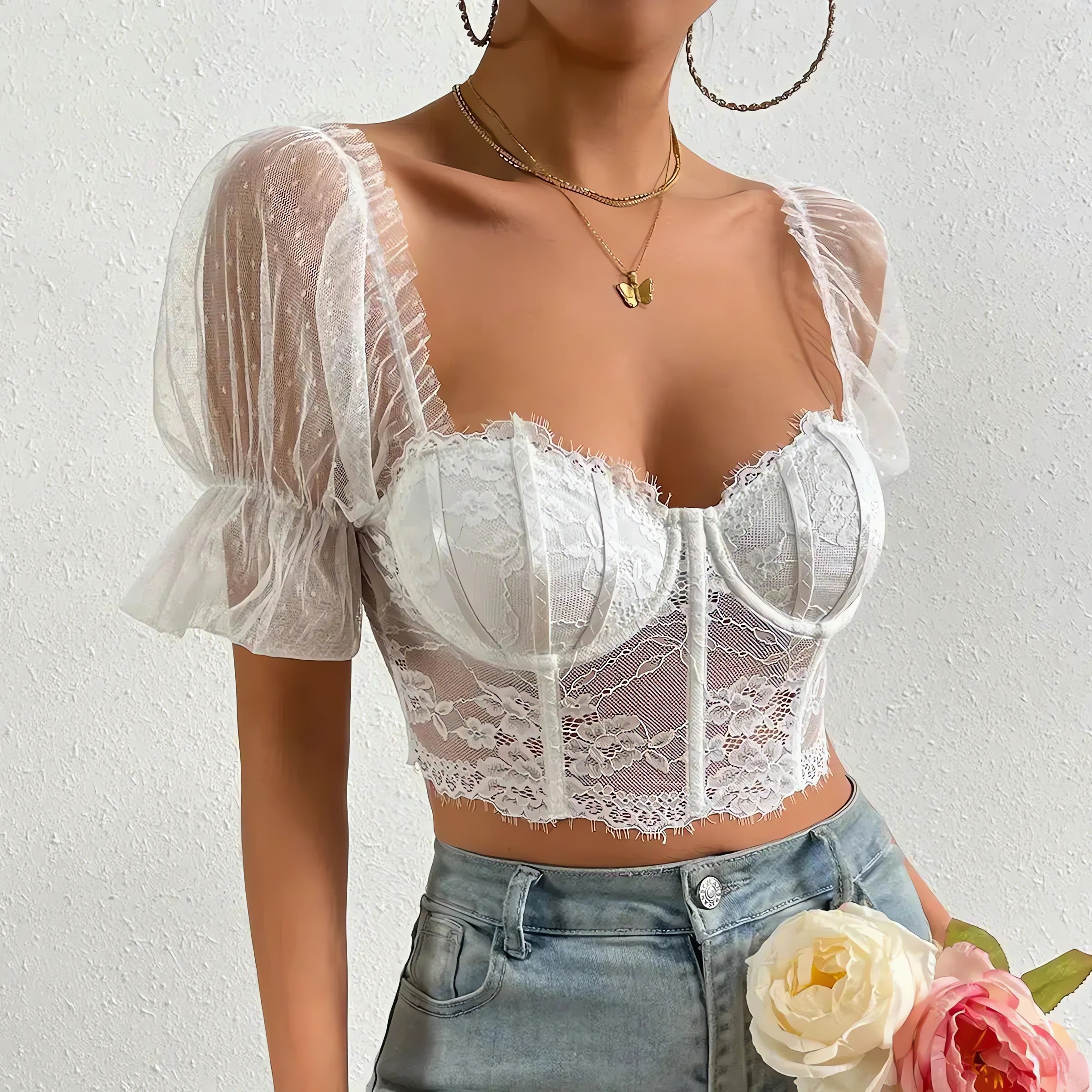 Lace Bustier Top - KAYSMAR