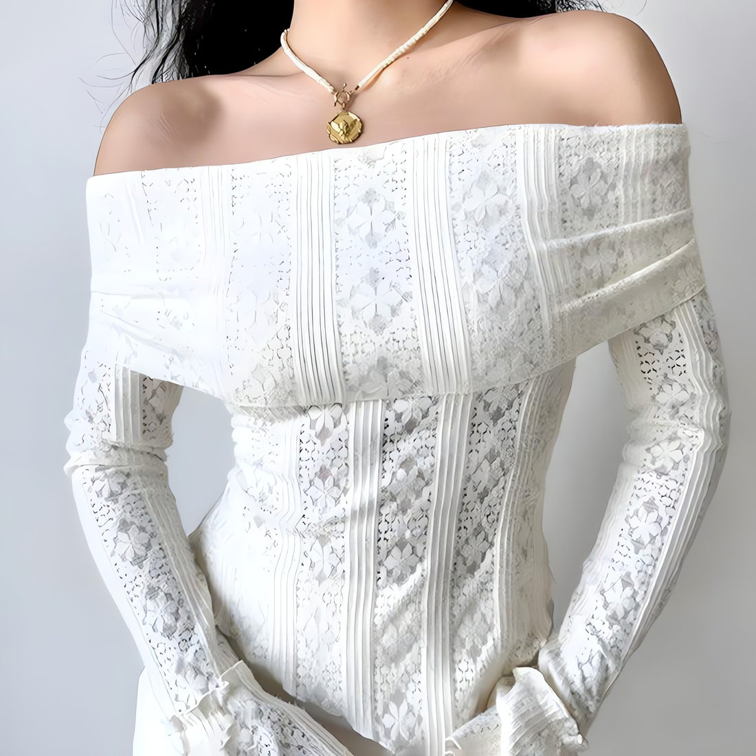 Lace Off Shoulder Top - KAYSMAR