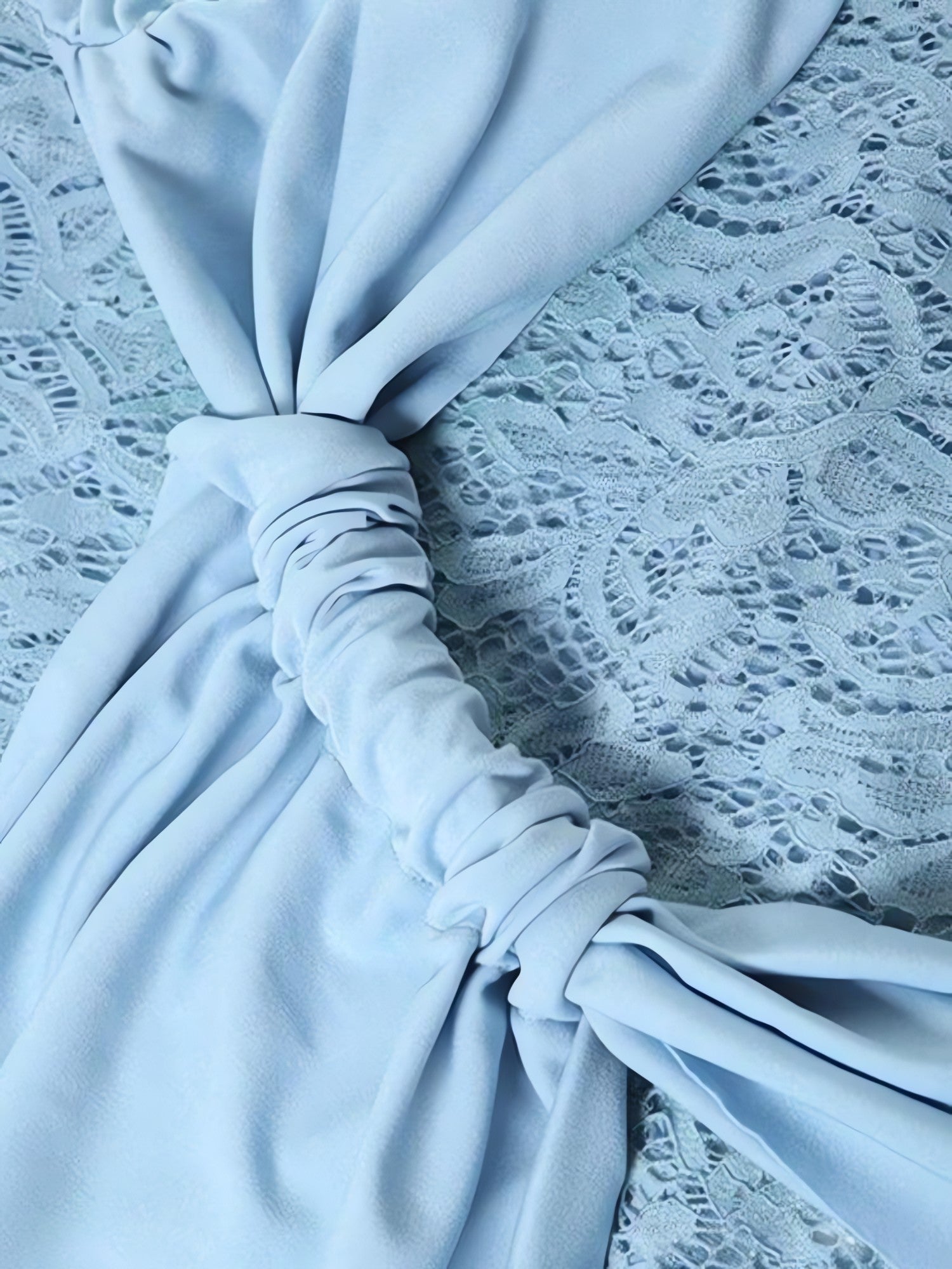 Lace Ruched Mini Dress - KAYSMAR