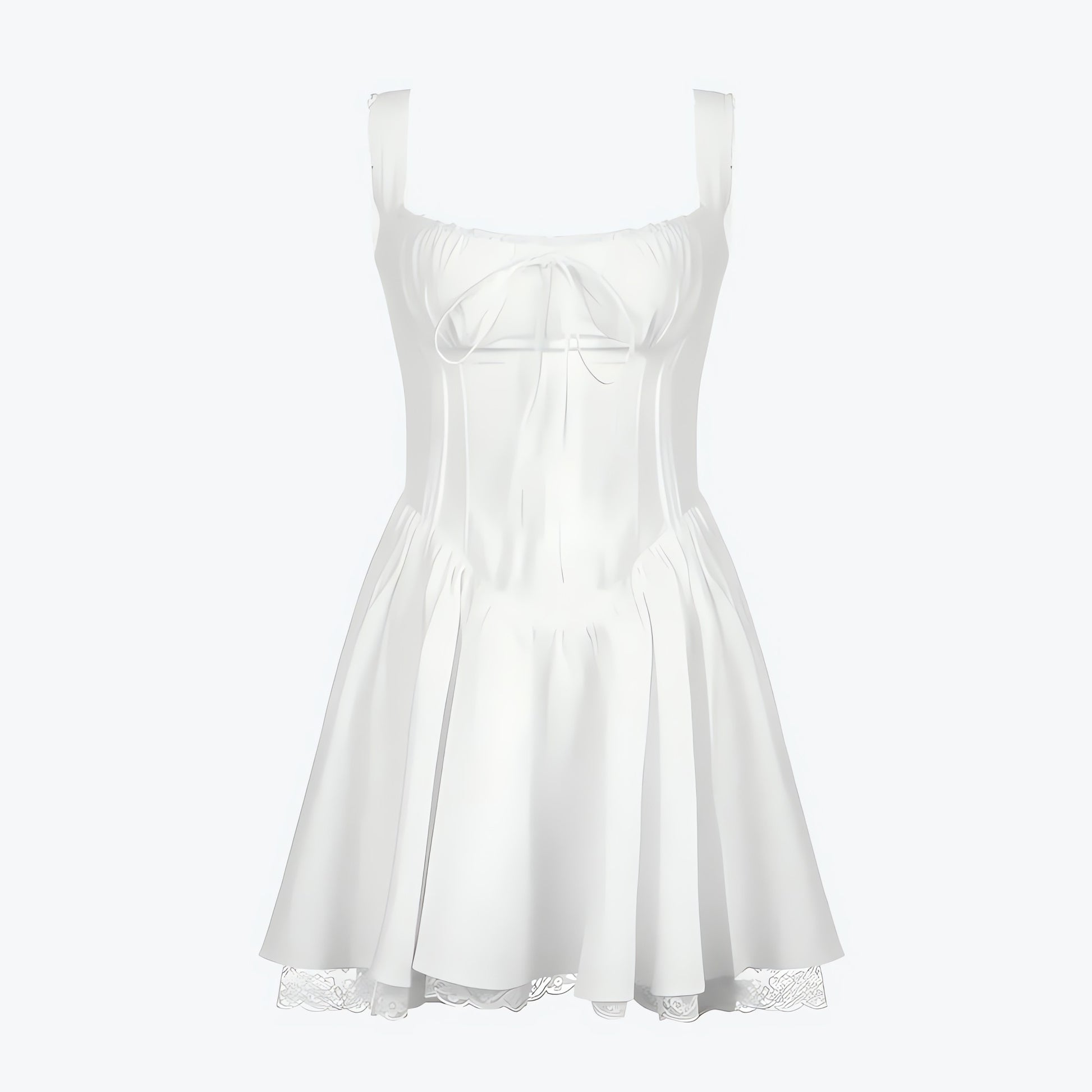 Lace Ruffled Corset Mini Dress - KAYSMAR