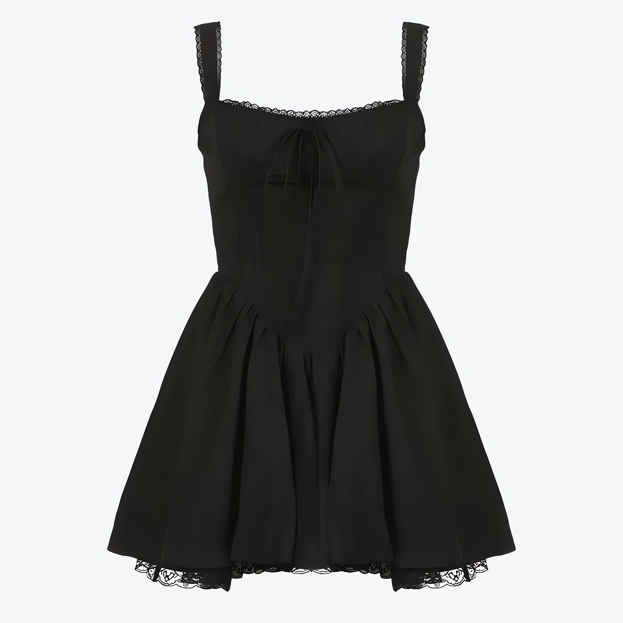 Lace Ruffled Corset Mini Dress - KAYSMAR