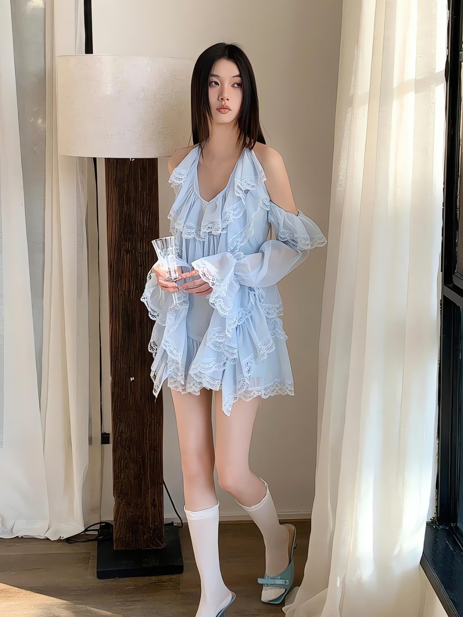 Layered Ruffled Mini Dress - KAYSMAR