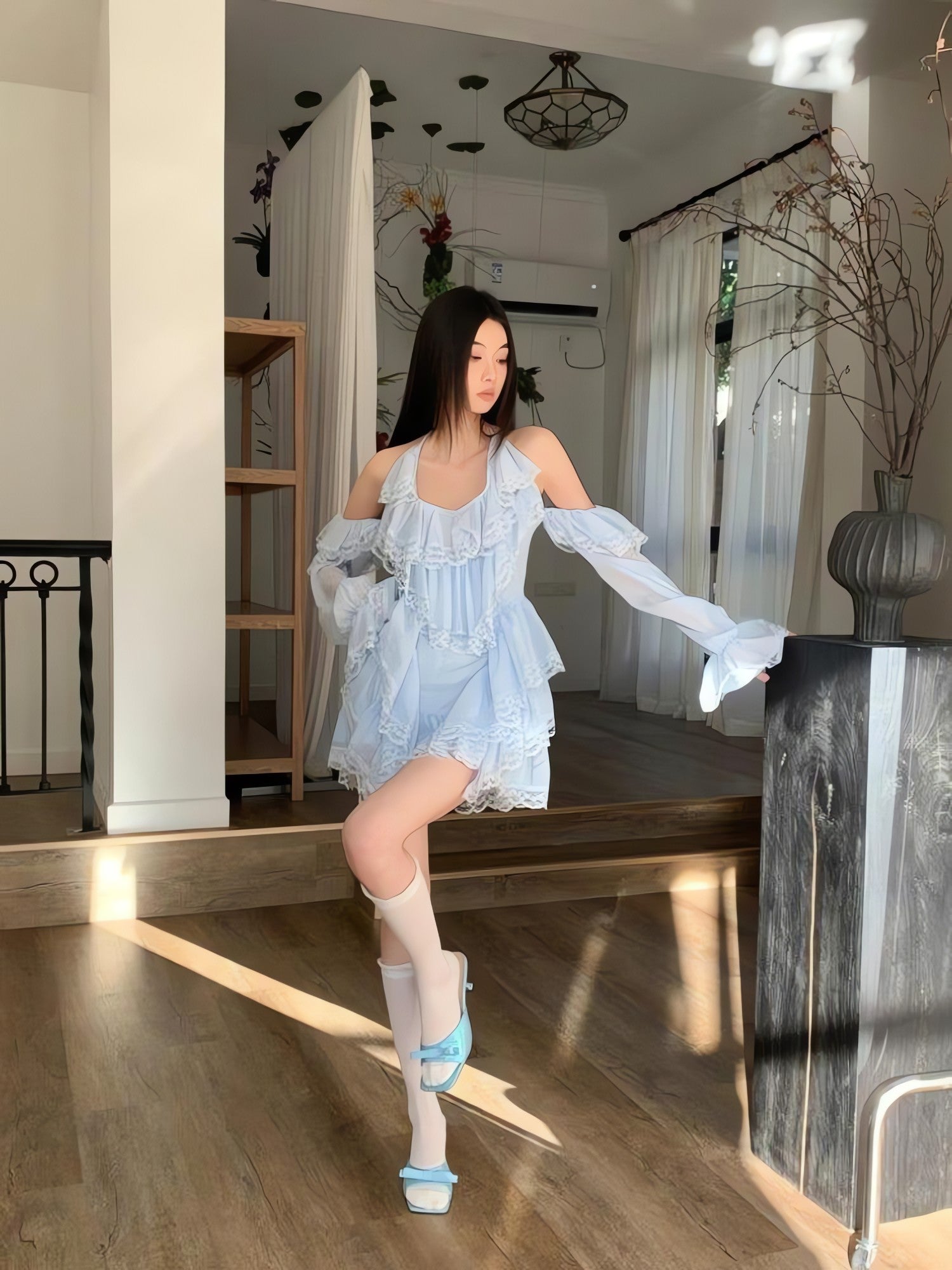 Layered Ruffled Mini Dress - KAYSMAR