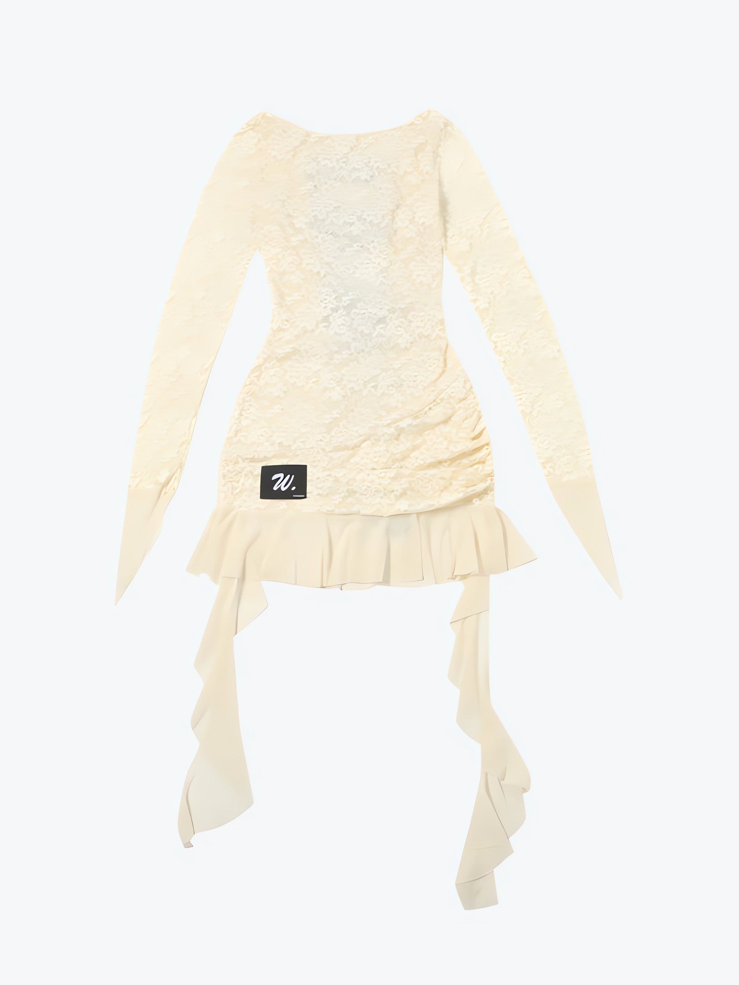 Lemon Lace Backless Mini Dress