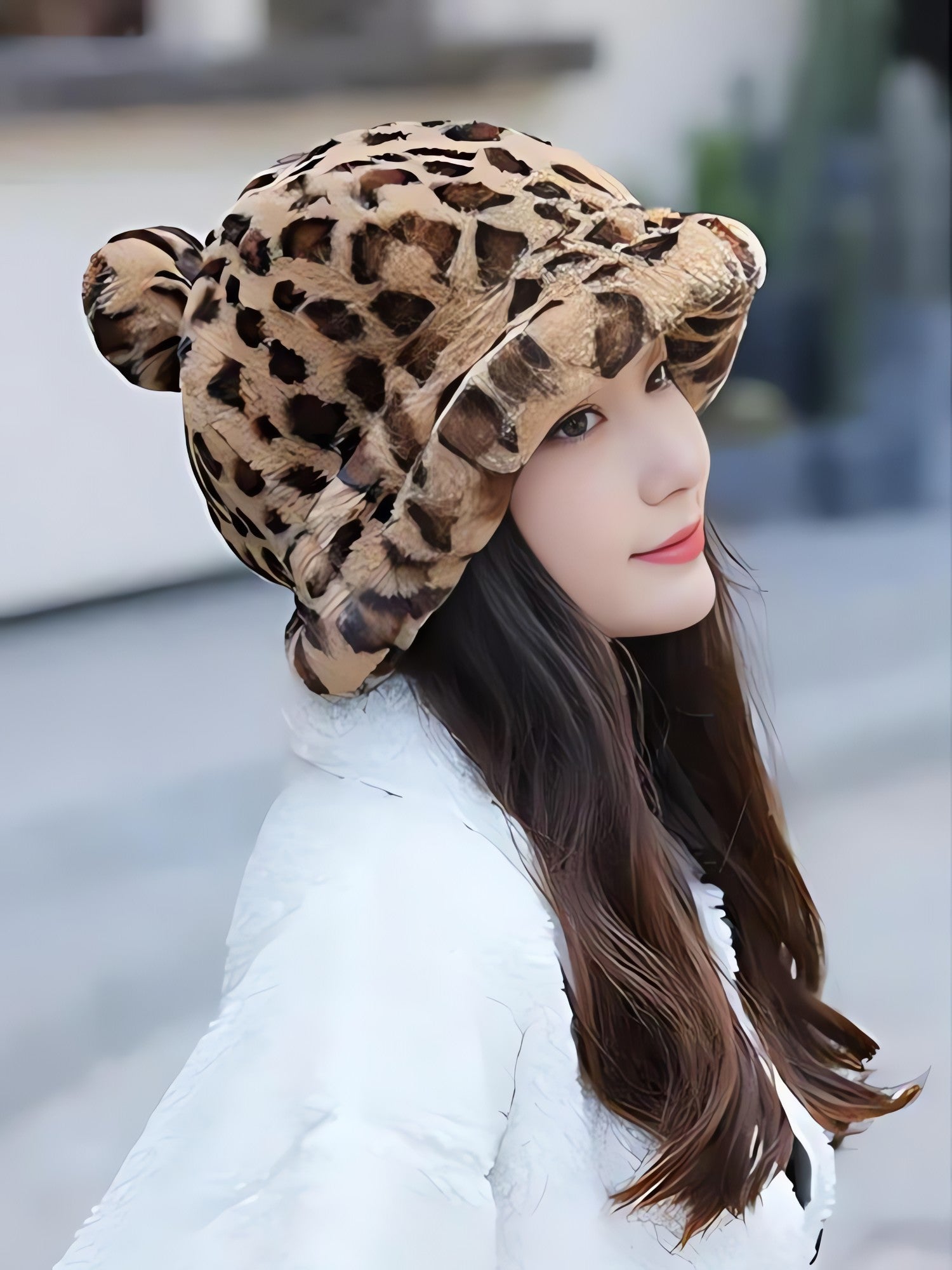 Leopard Ear Plush Hat - KAYSMAR