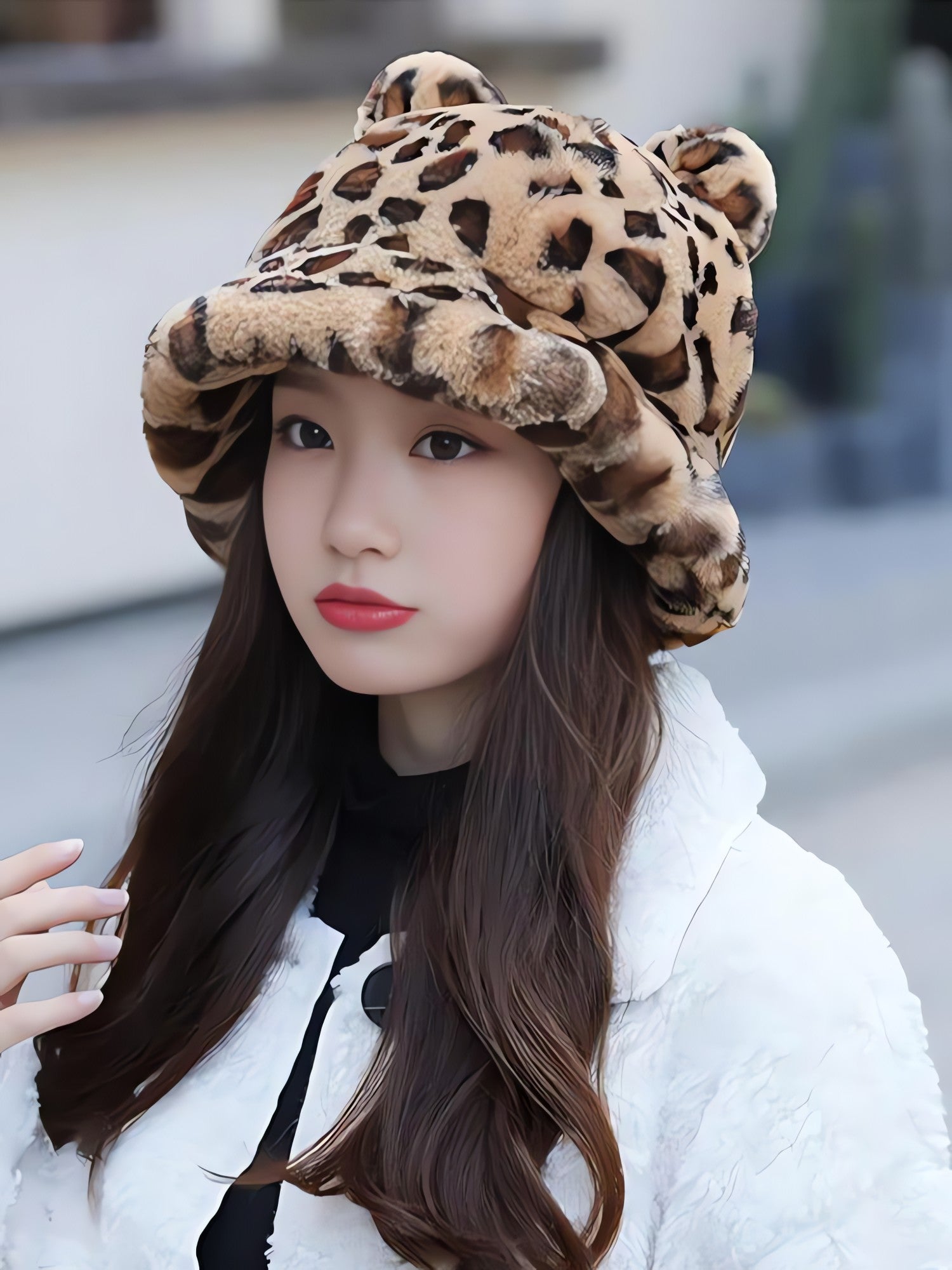 Leopard Ear Plush Hat - KAYSMAR