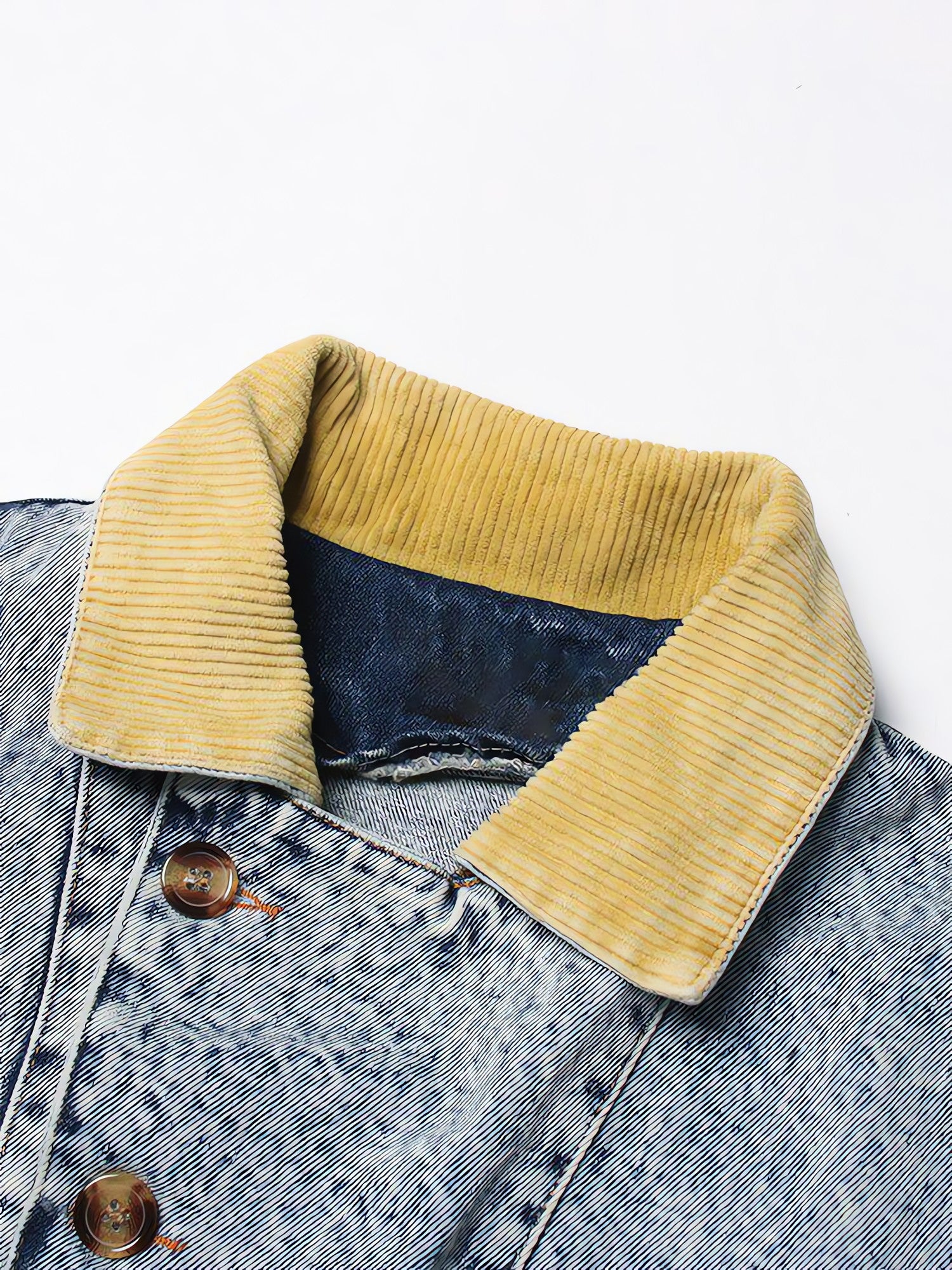 Mid Wash Patchwork Denim Jacket - KAYSMAR