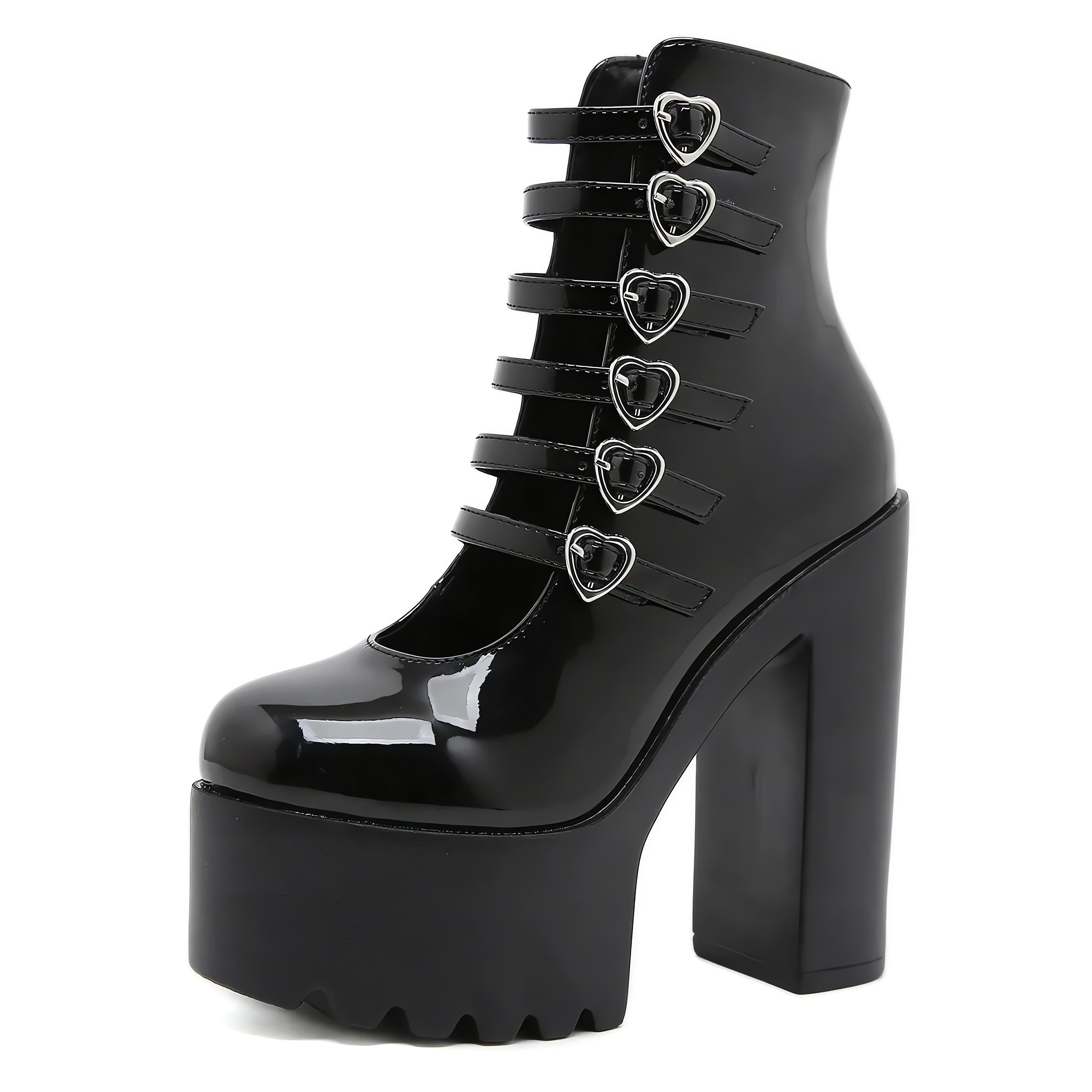 Multi Strap Platform Heels