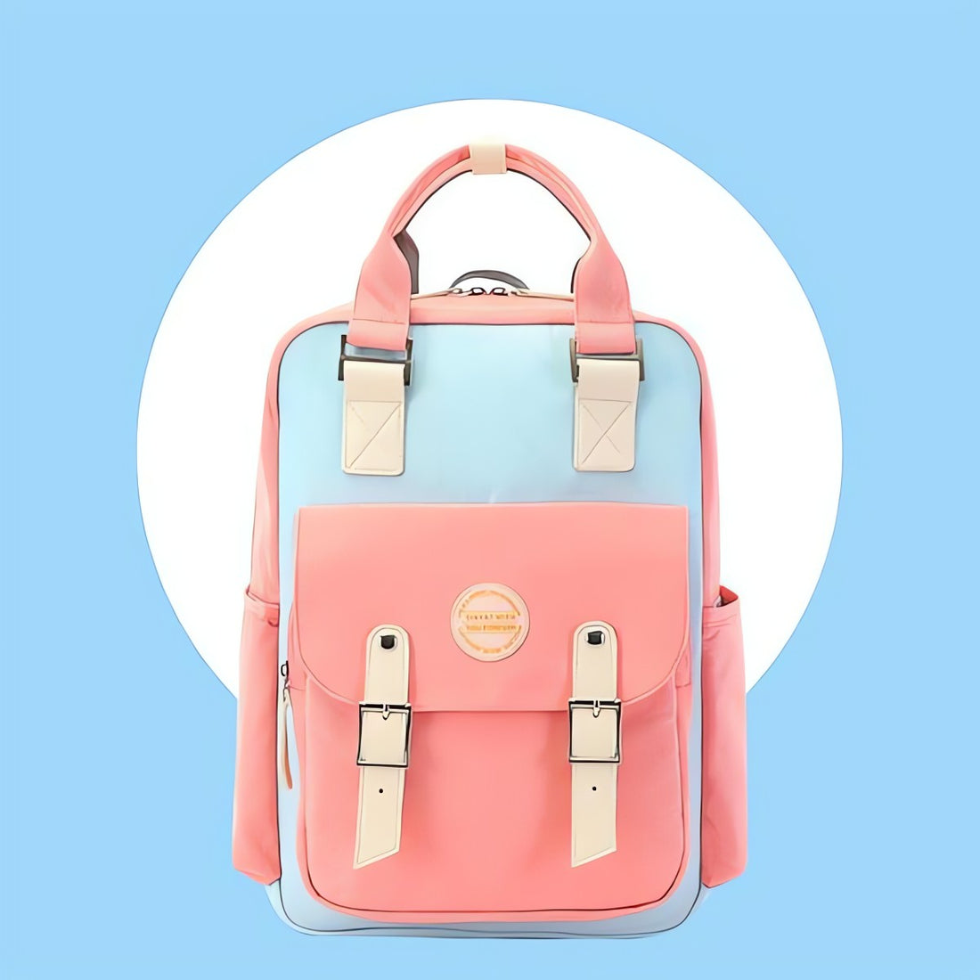 Multicolor Pastel School Backpack - KAYSMAR