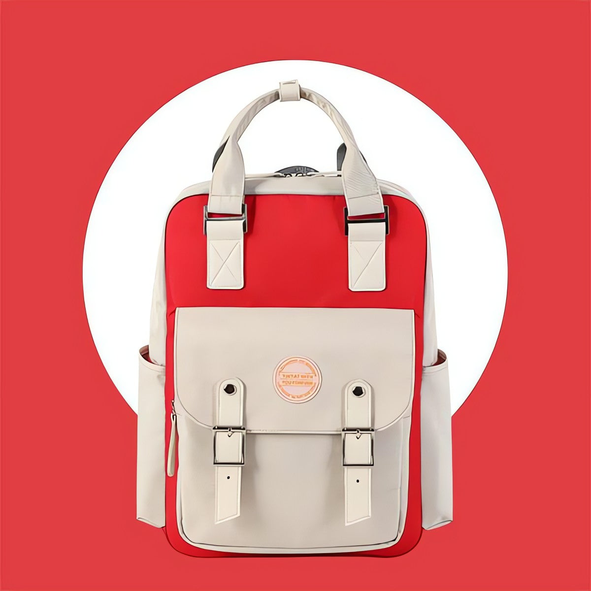 Multicolor Pastel School Backpack - KAYSMAR