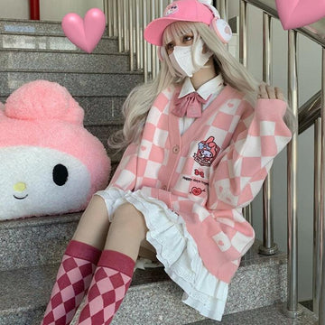 My Melody Buttoned Pink Cardigan - KAYSMAR