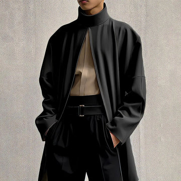 Open Front High Neck Jacket - KAYSMAR