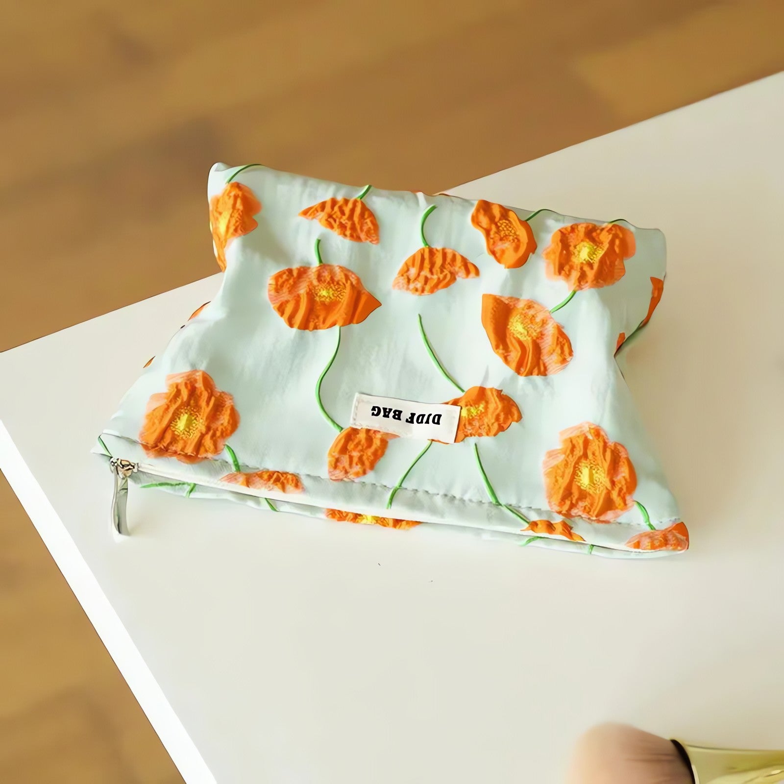 Orange Flowers Makeup Bag - KAYSMAR