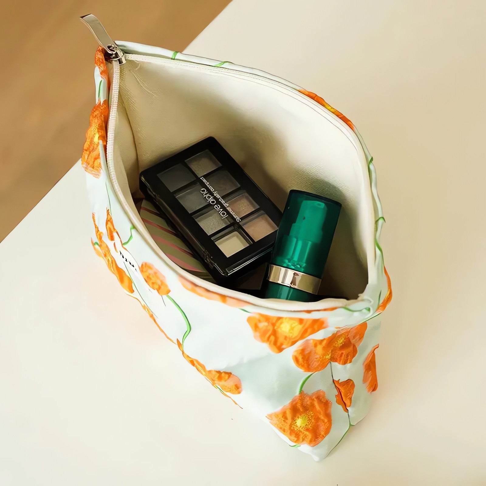 Orange Flowers Makeup Bag - KAYSMAR